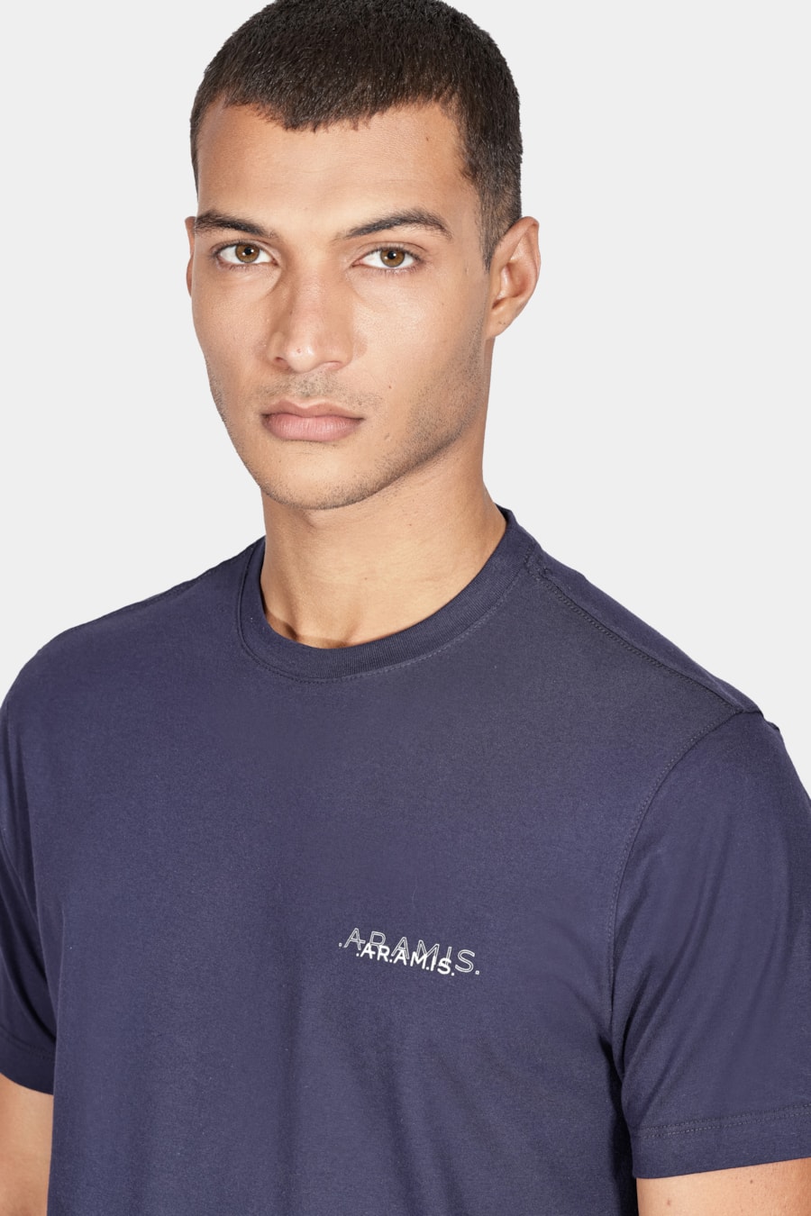 Camiseta Manga Curta Aramis Duplo Azul Marinho — foto 3 de 5