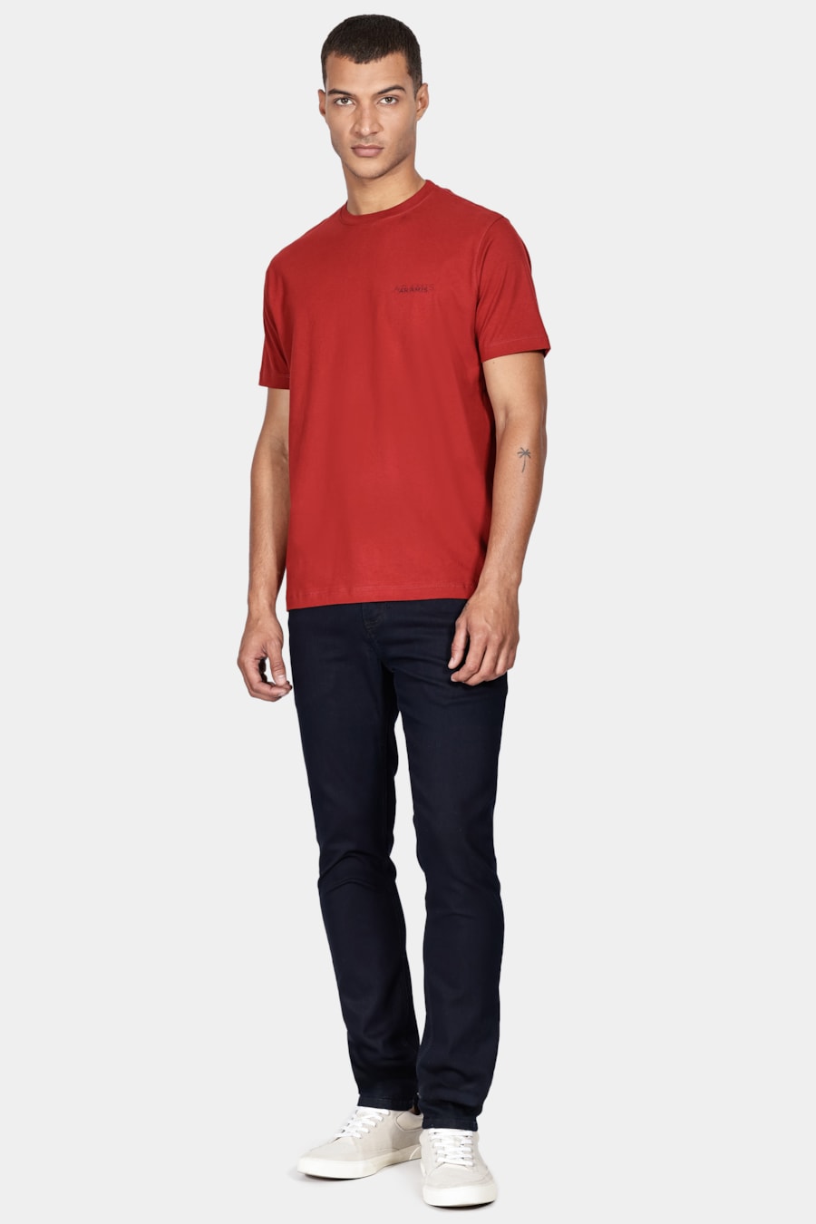 Camiseta Manga Curta Aramis Duplo Vermelho Carmim — foto 2 de 5