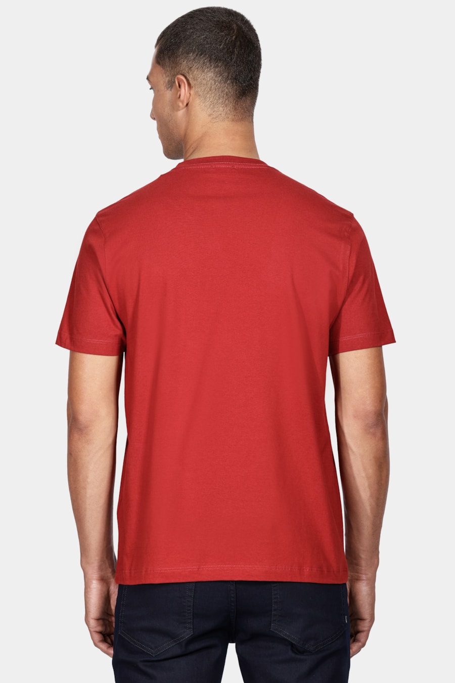 Camiseta Manga Curta Aramis Duplo Vermelho Carmim — foto 4 de 5