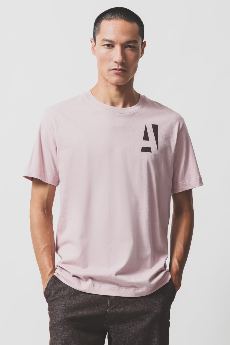 Camiseta Manga Curta Aramis Estampa a Clássico Rosa Seco 116 — foto 1 de 5