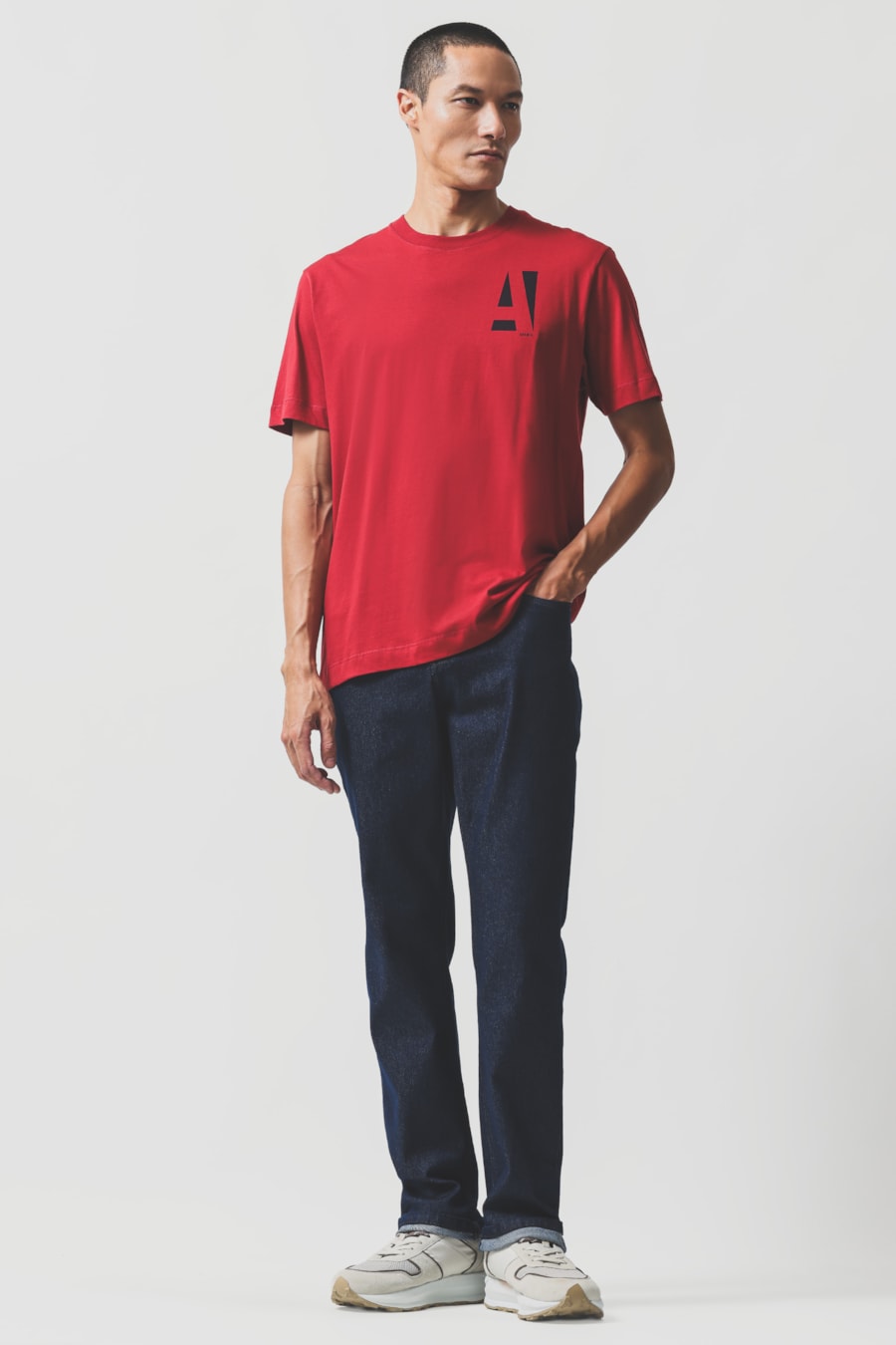 Camiseta Manga Curta Aramis Estampa a Clássico Vermelho Carmim 115 — foto 2 de 5
