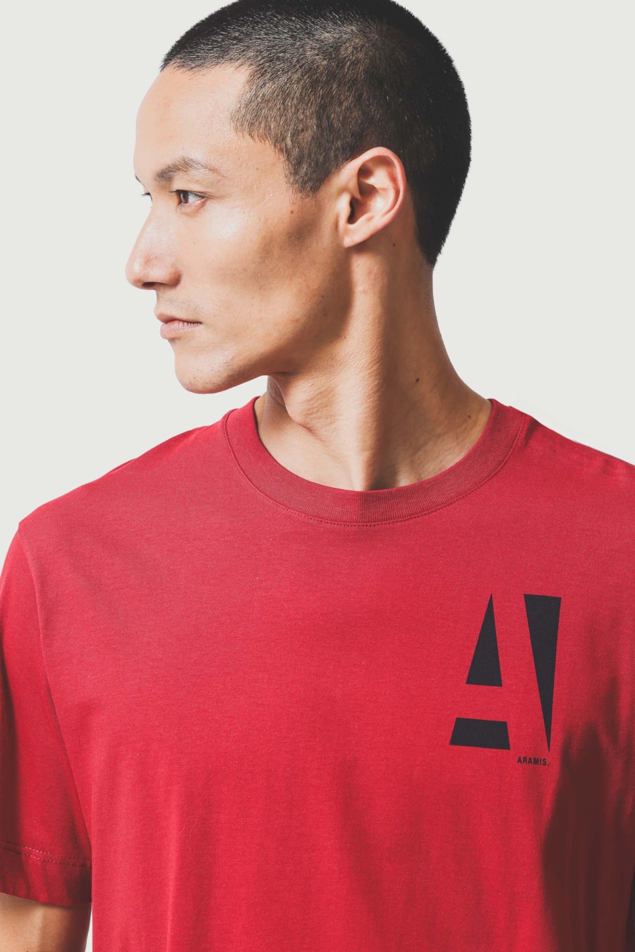 Camiseta Manga Curta Aramis Estampa a Clássico Vermelho Carmim 115 — foto 3 de 5