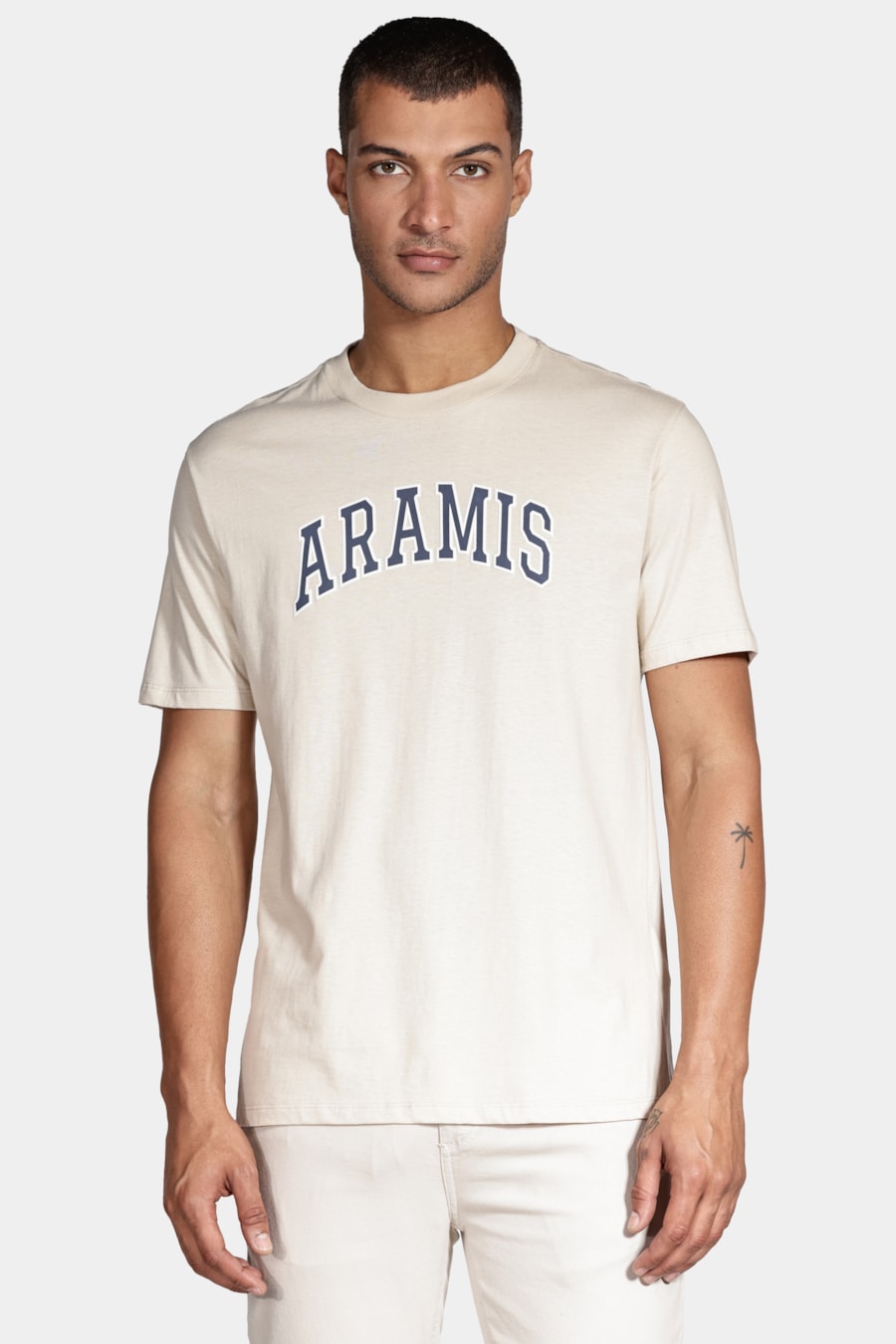 Camiseta Manga Curta Aramis New College Areia — foto 1 de 5