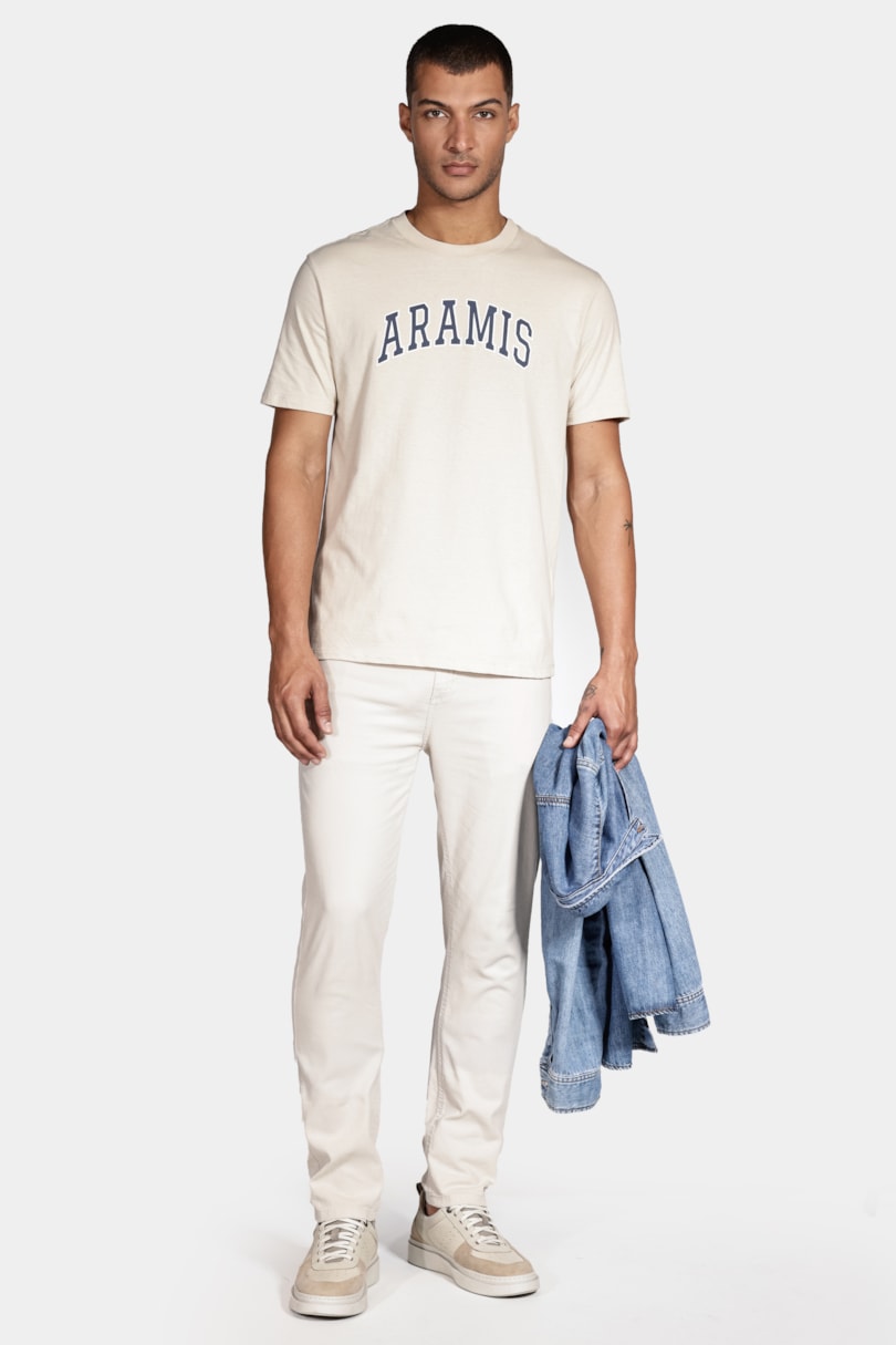 Camiseta Manga Curta Aramis New College Areia