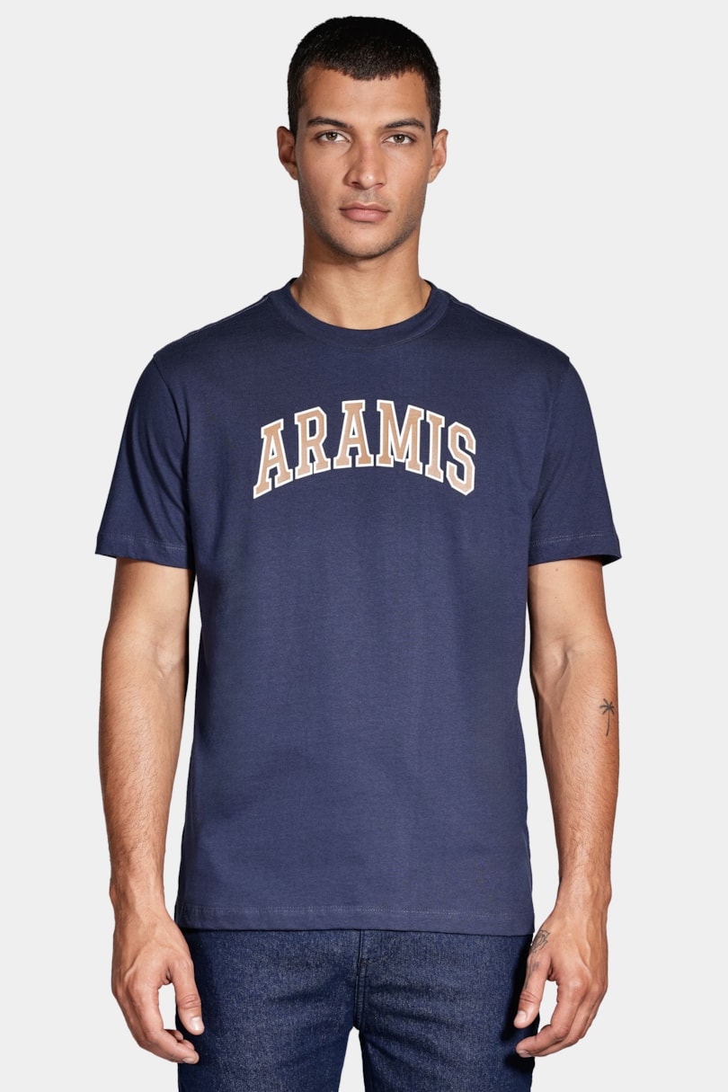Camiseta Manga Curta Aramis New College Azul Marinho