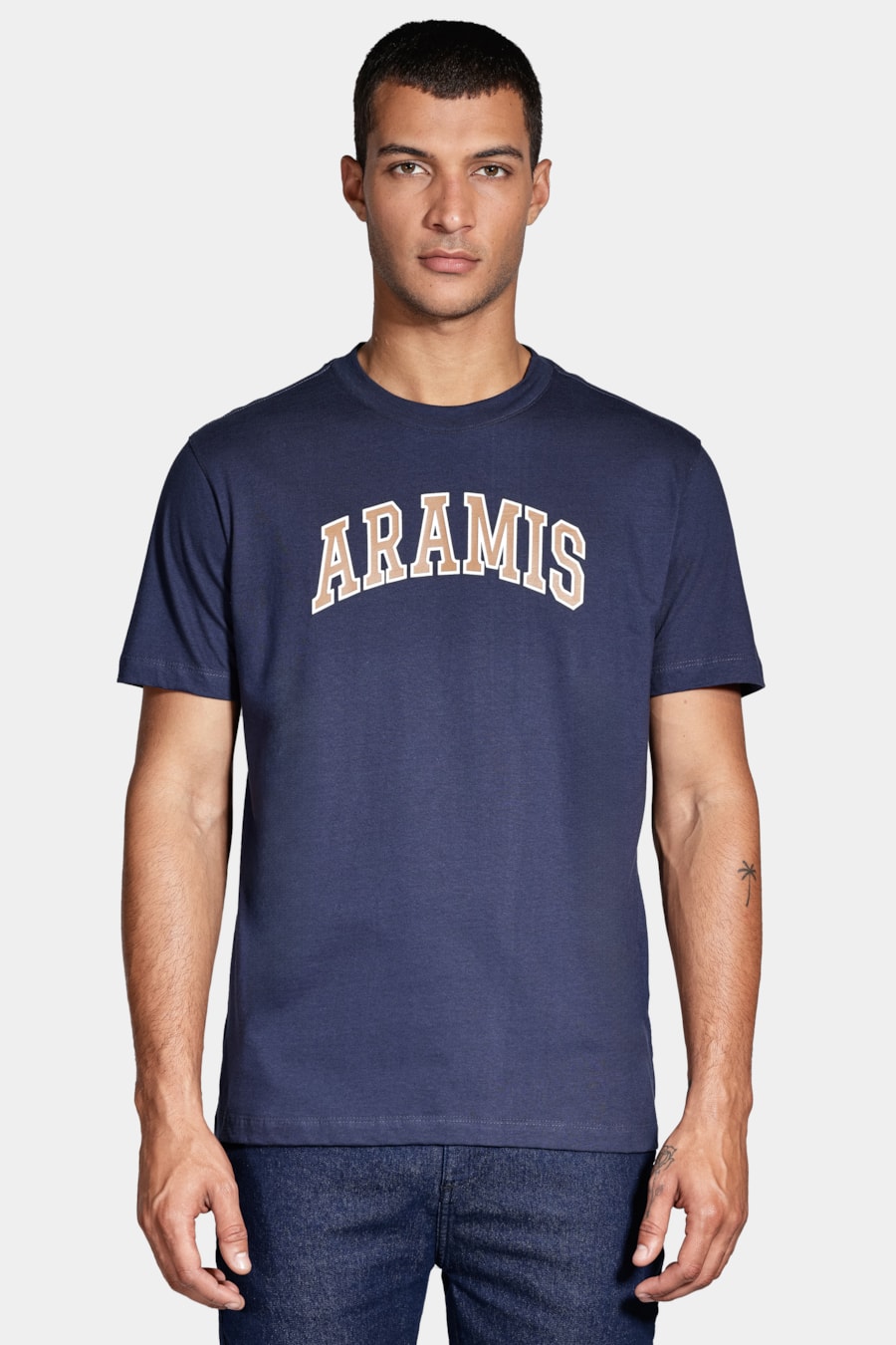 Camiseta Manga Curta Aramis New College Azul Marinho — foto 1 de 5