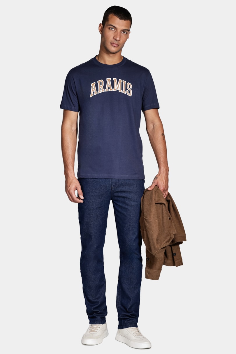 Camiseta Manga Curta Aramis New College Azul Marinho