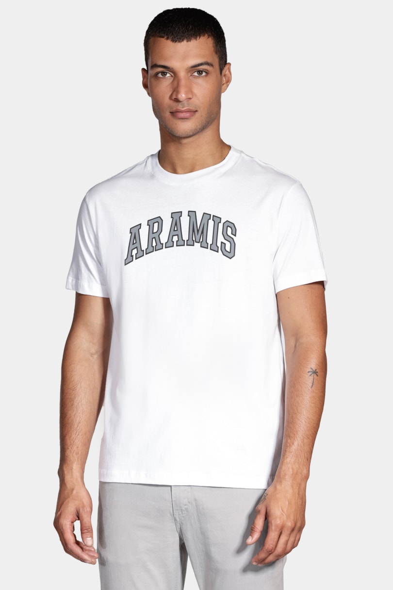 Camiseta Manga Curta Aramis New College Branco
