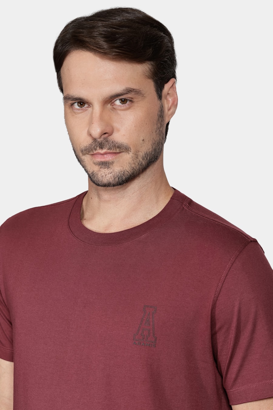 Camiseta Manga Curta Aramis Preppy Bordo Cabernet — foto 3 de 4