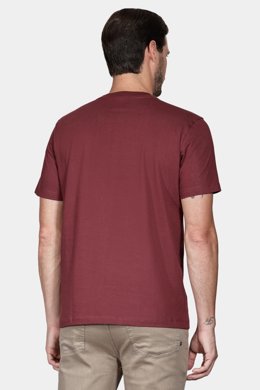 Camiseta Manga Curta Aramis Preppy Bordo Cabernet — foto 4 de 4