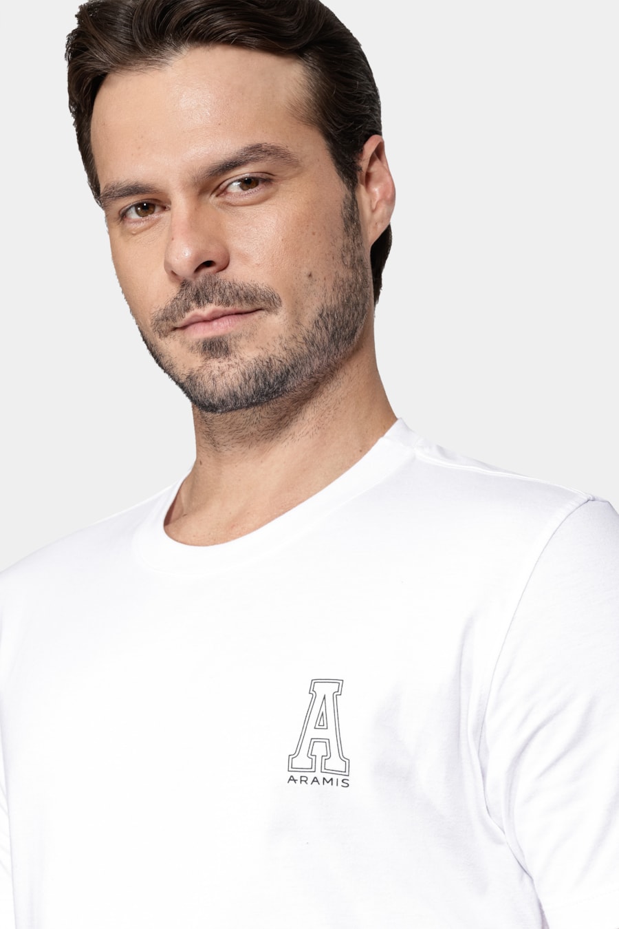 Camiseta Manga Curta Aramis Preppy Branco — foto 3 de 5