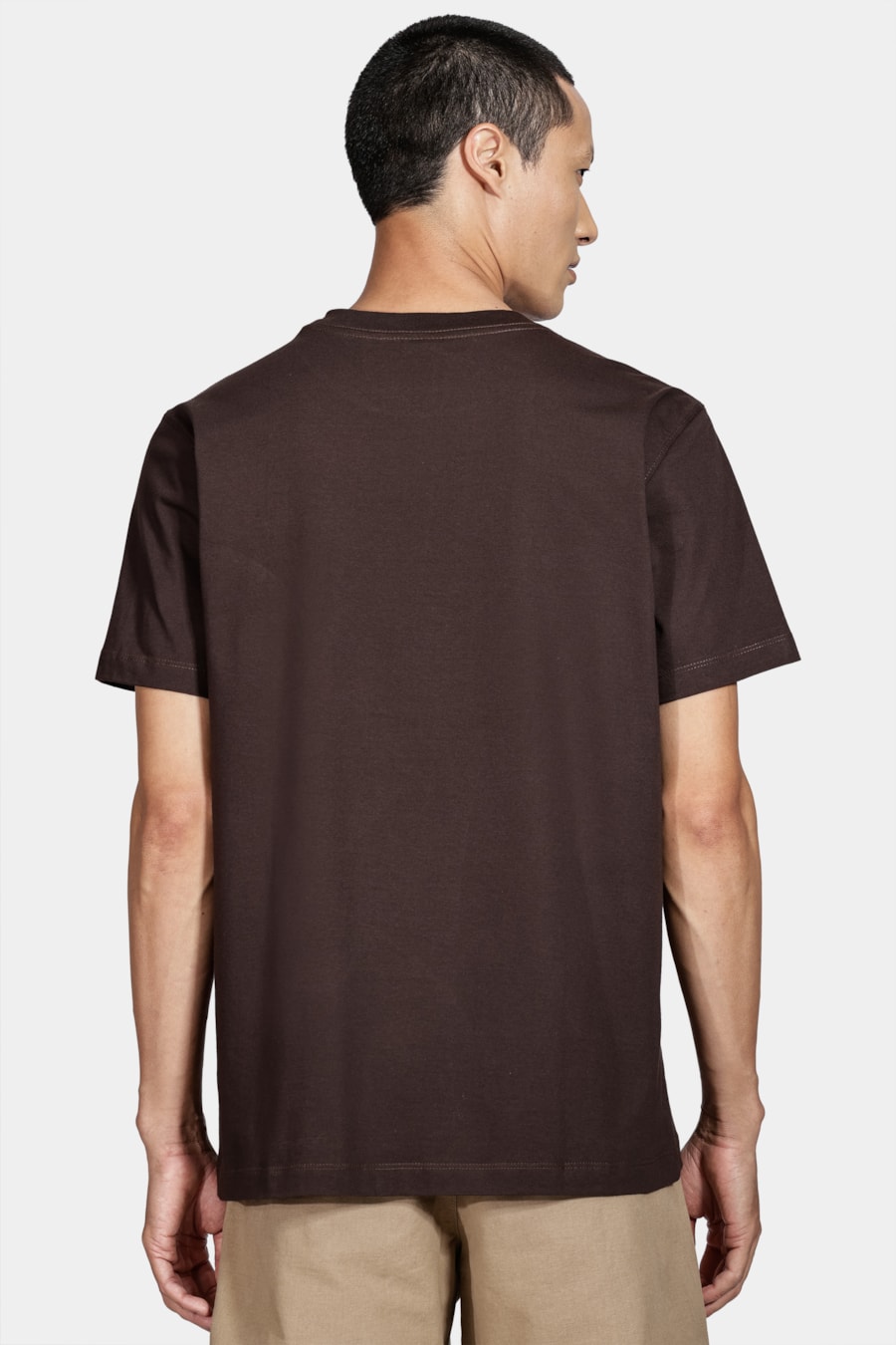 Camiseta Manga Curta Aramis Preppy Marrom Café — foto 4 de 5