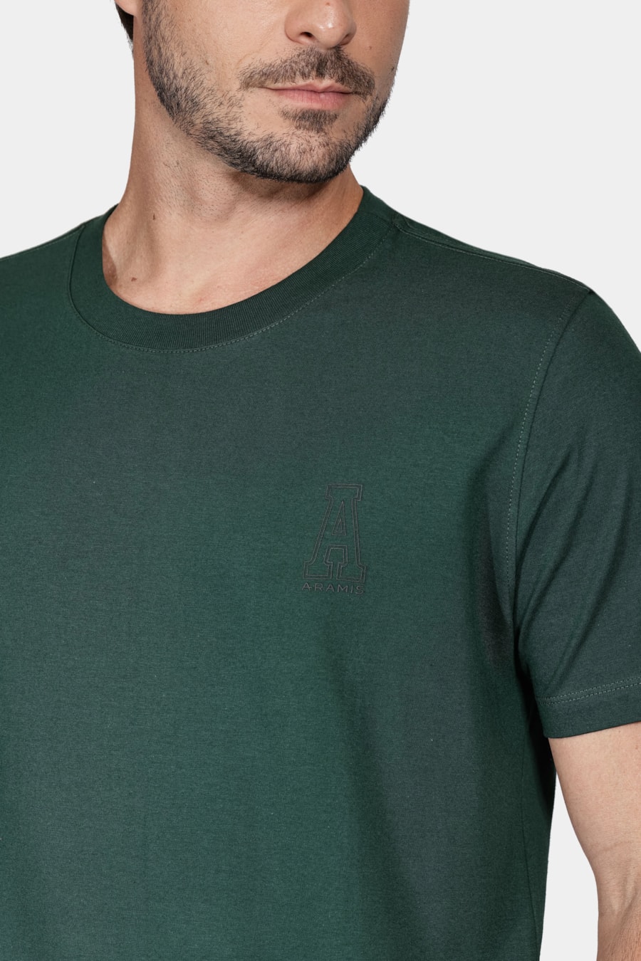 Camiseta Manga Curta Aramis Preppy Verde Floresta — foto 3 de 4