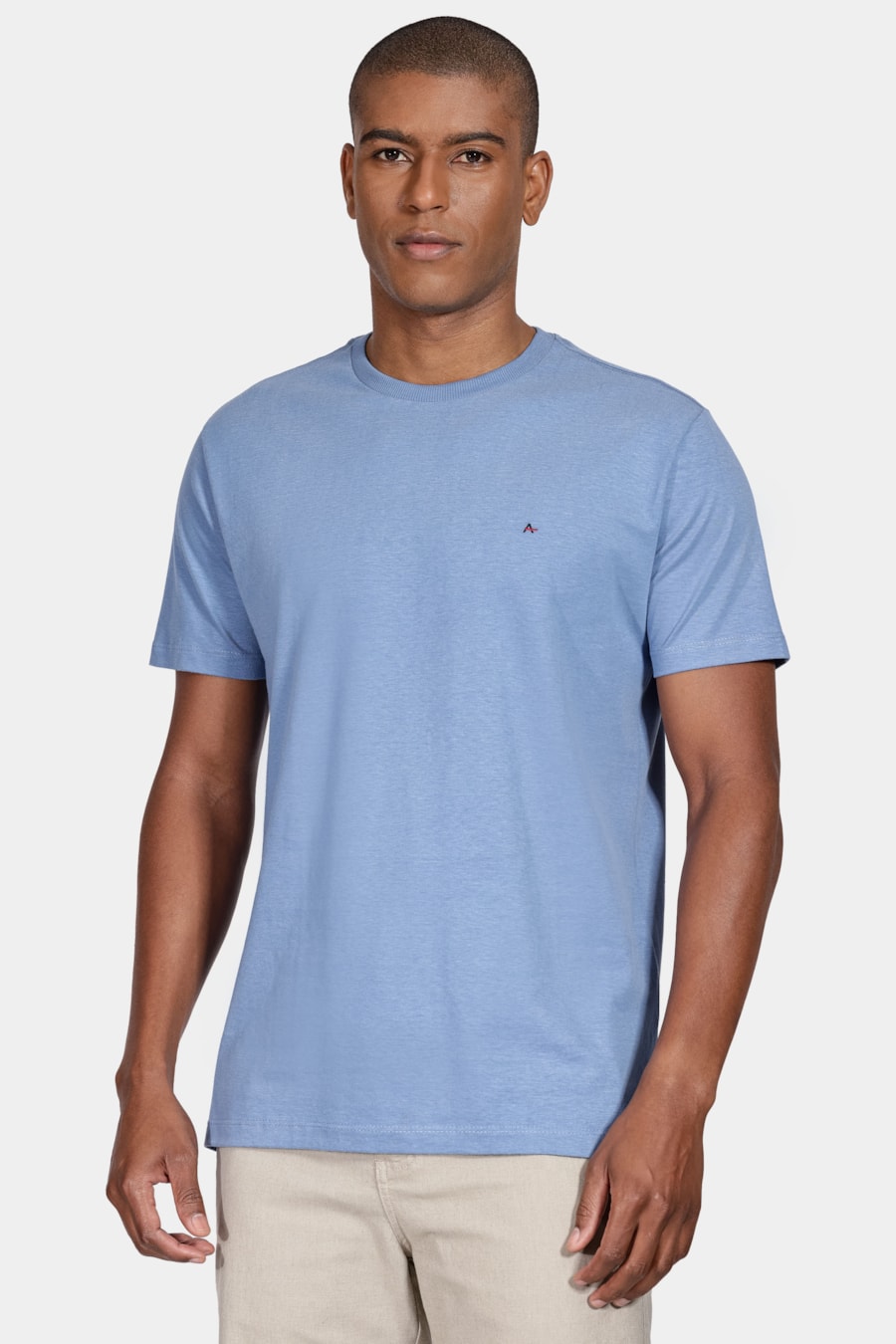 Camiseta Manga Curta Azul Jeans — foto 1 de 4