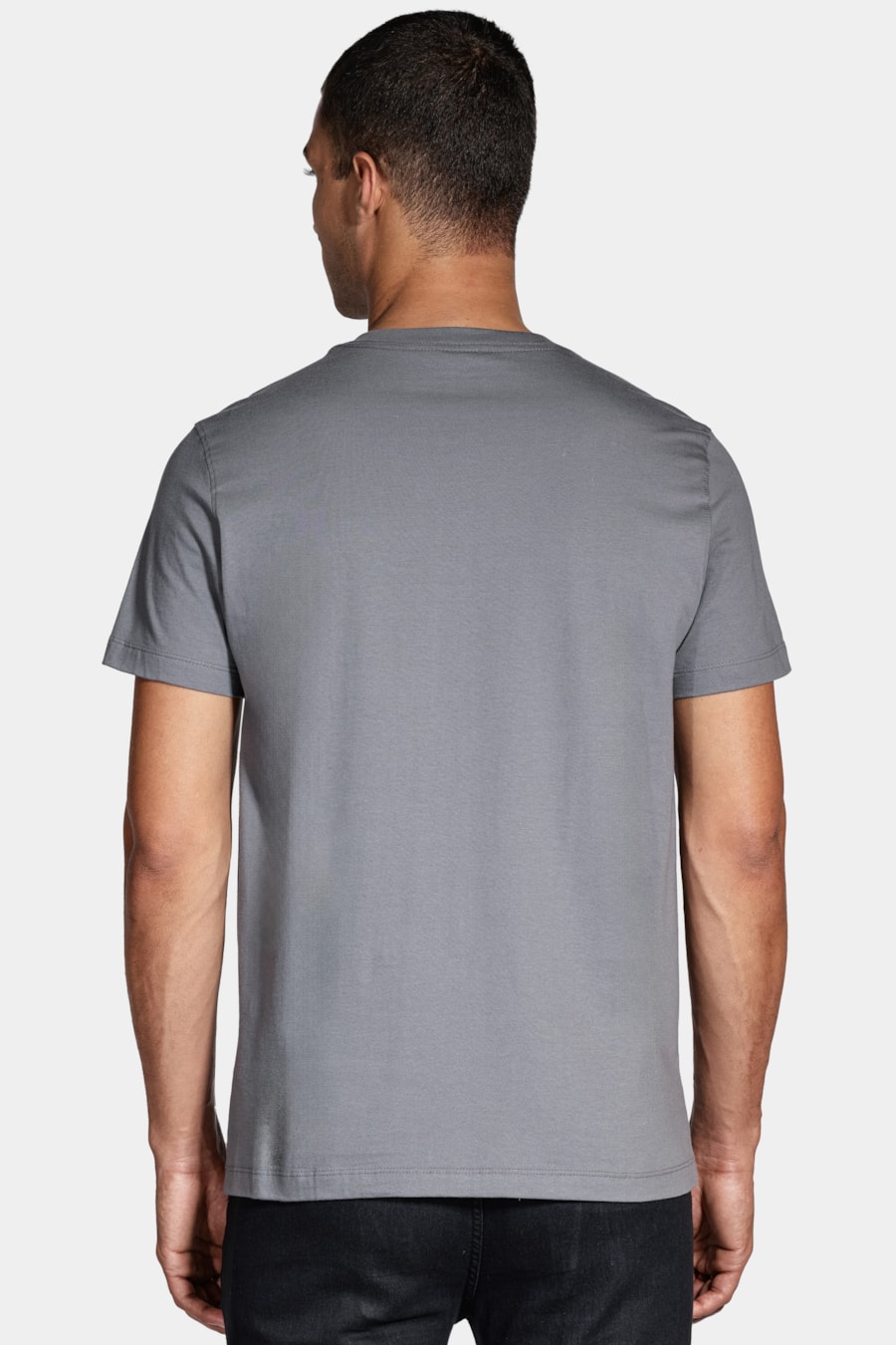 Camiseta Manga Curta Barcode Cinza Grafite — foto 4 de 5