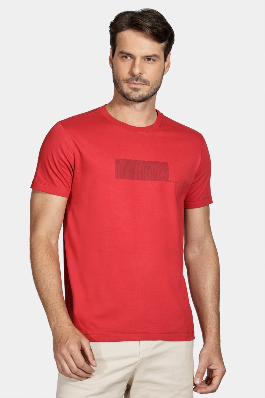 Camiseta Manga Curta Barcode Vermelho — foto 1 de 5