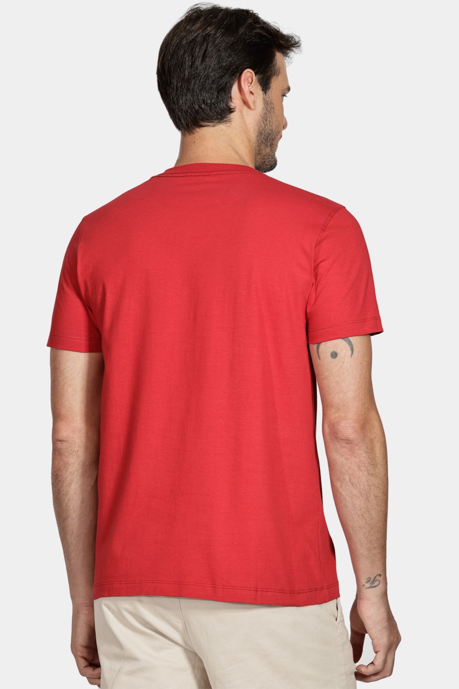 Camiseta Manga Curta Barcode Vermelho — foto 4 de 5