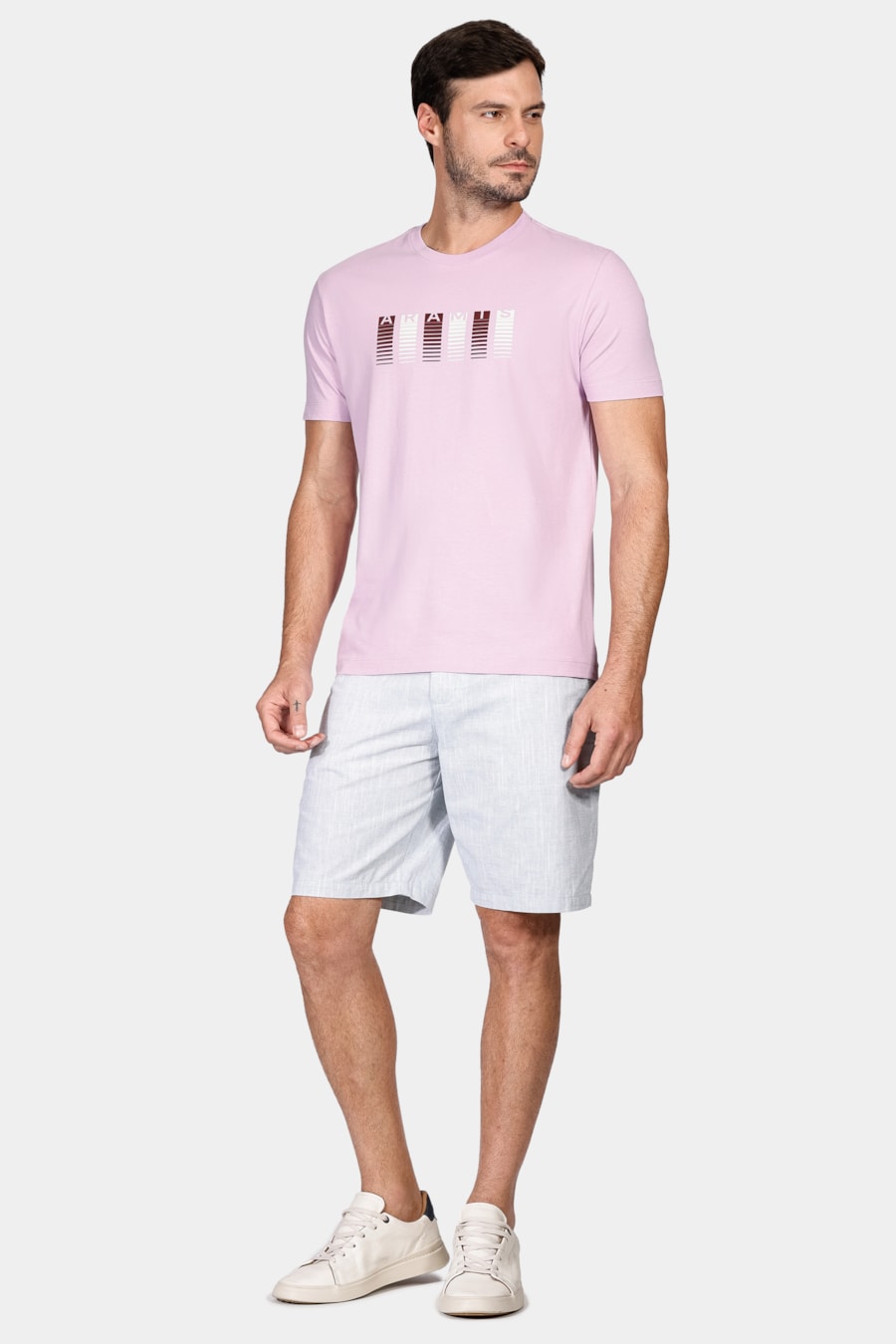 Camiseta Manga Curta Barras Aramis Lilás — foto 2 de 4