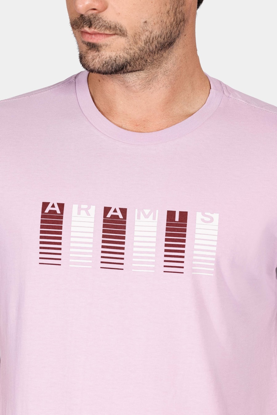 Camiseta Manga Curta Barras Aramis Lilás — foto 3 de 4