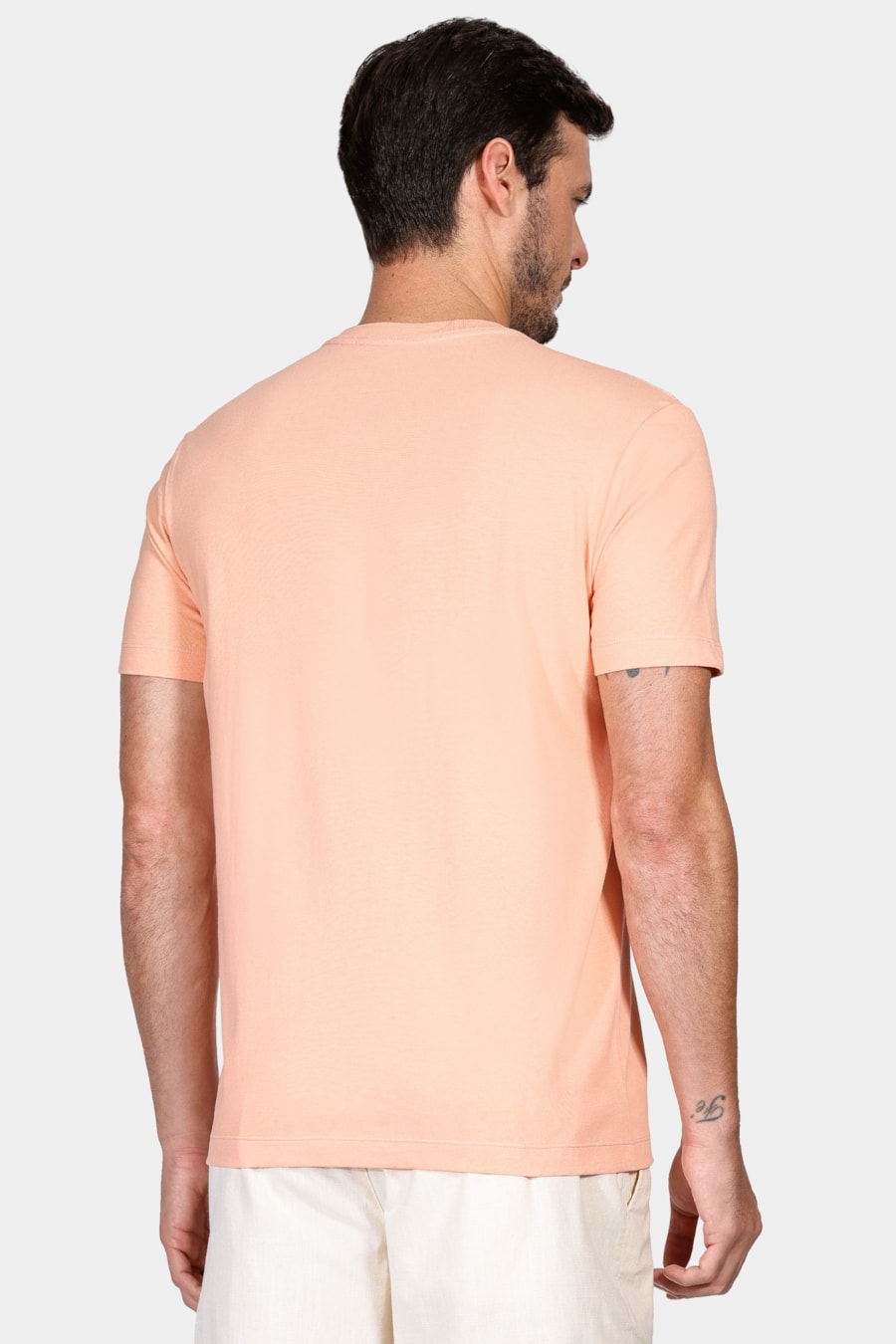 Camiseta Manga Curta Barras Aramis Salmão — foto 4 de 4