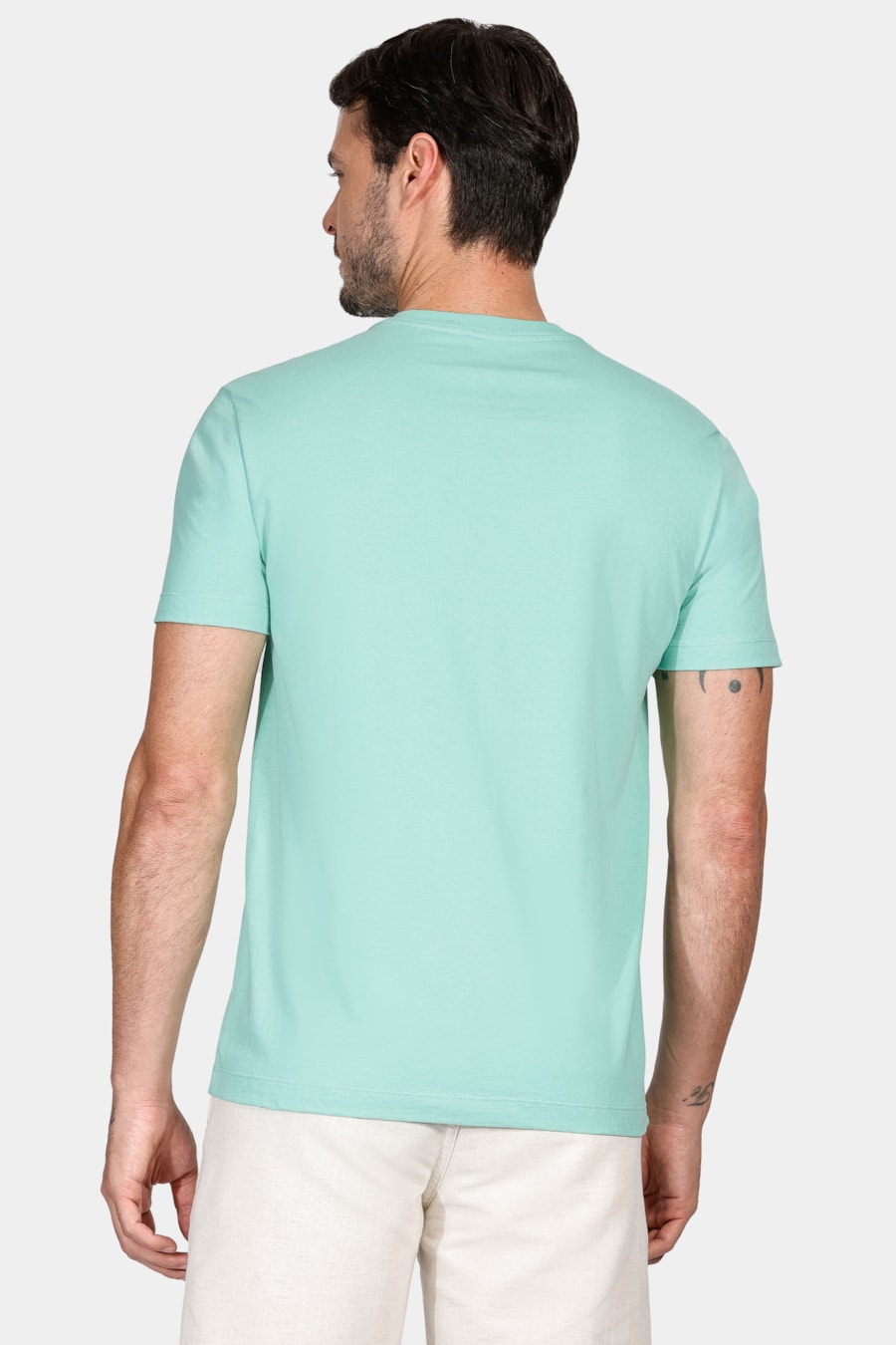 Camiseta Manga Curta Barras Aramis Verde Água — foto 4 de 4