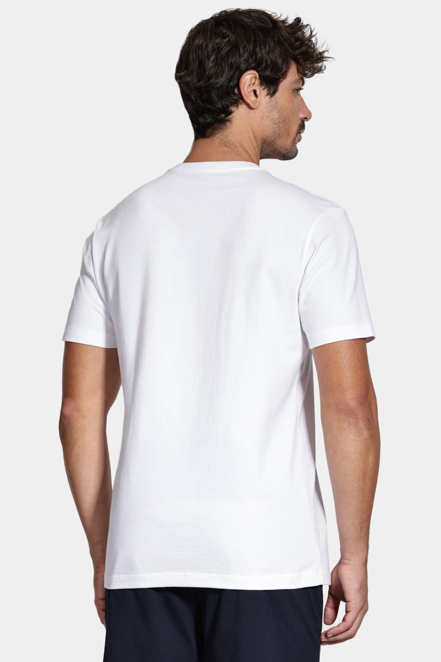 Camiseta Manga Curta Básica Algodão Branco — foto 4 de 5