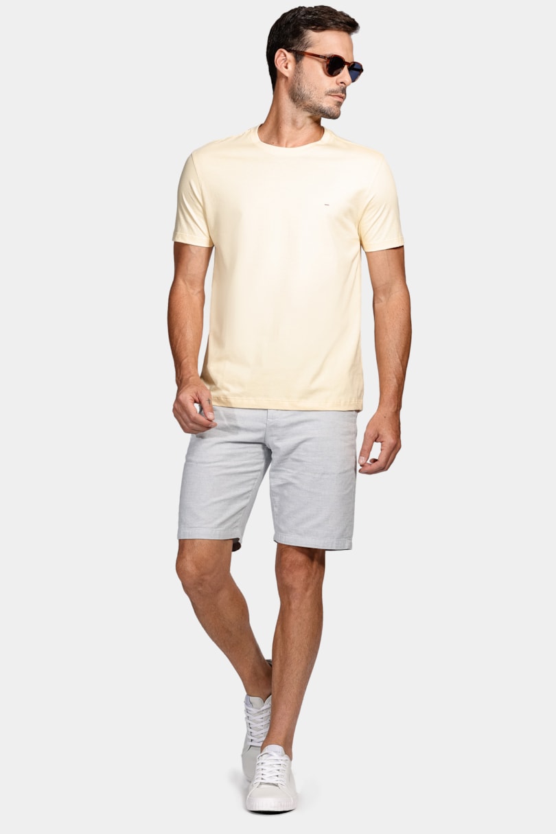 Camiseta Manga Curta Básica Amarelo Dente Leão