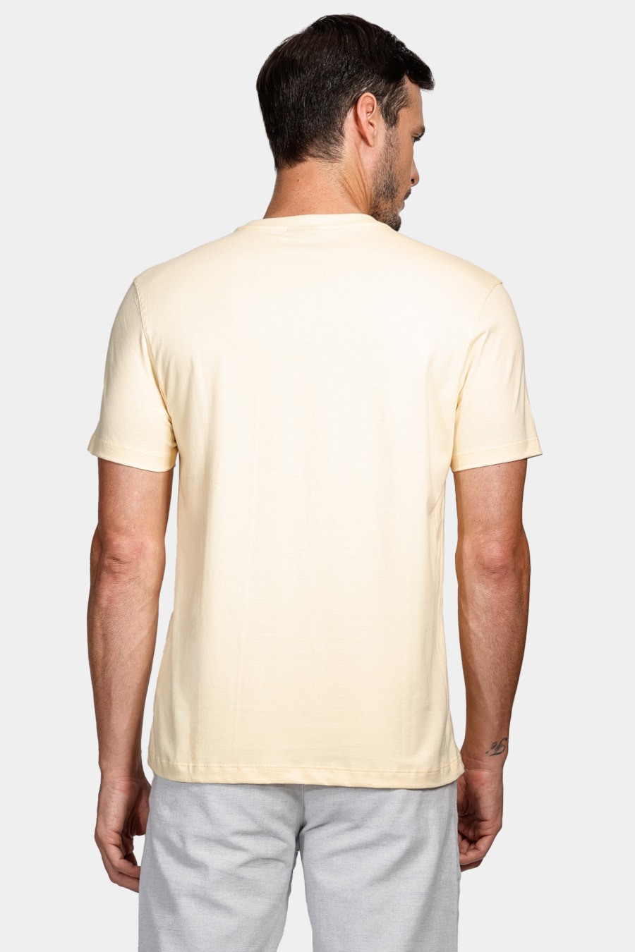 Camiseta Manga Curta Básica Amarelo Dente Leão — foto 4 de 4