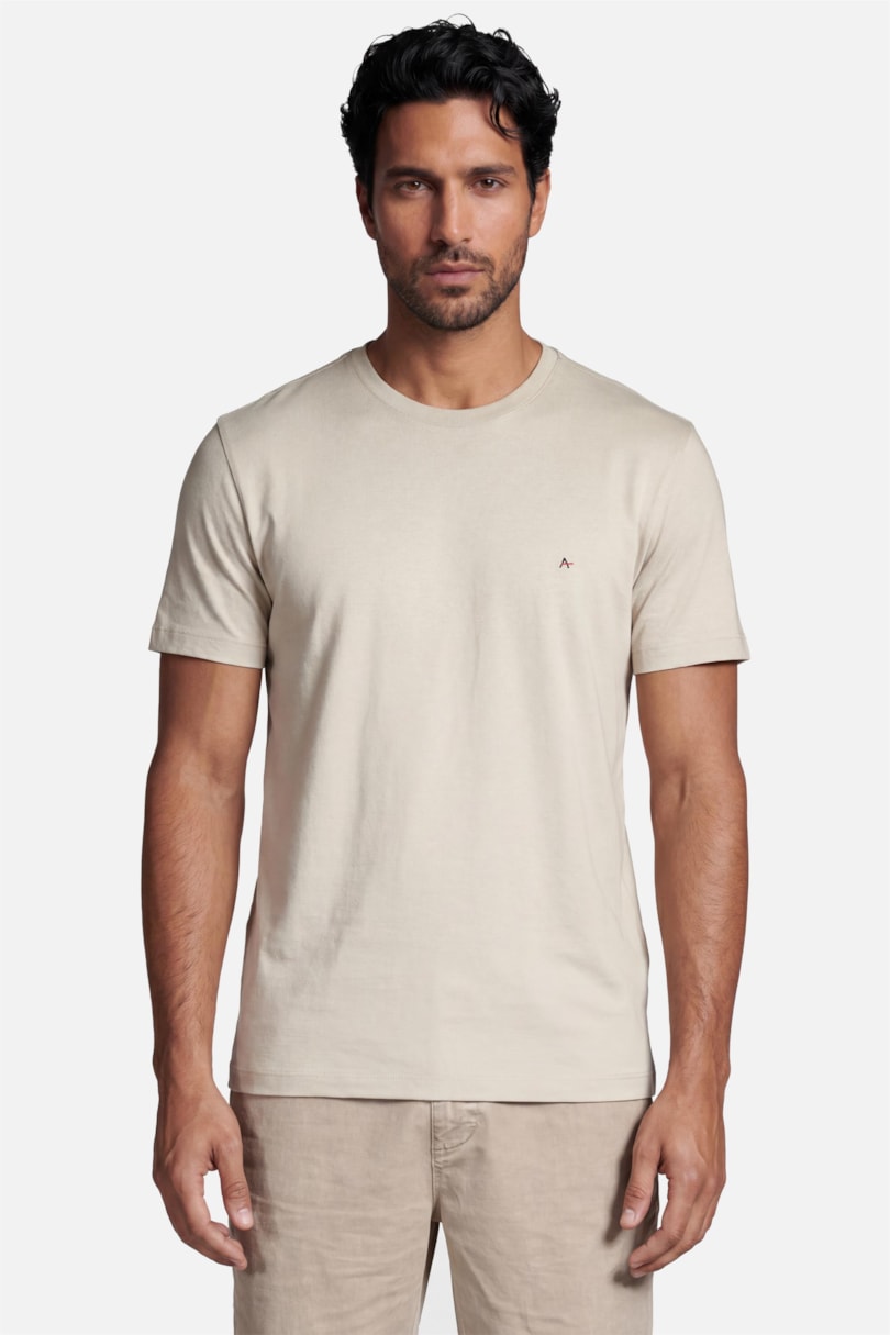 Camiseta Manga Curta Básica Amendoa