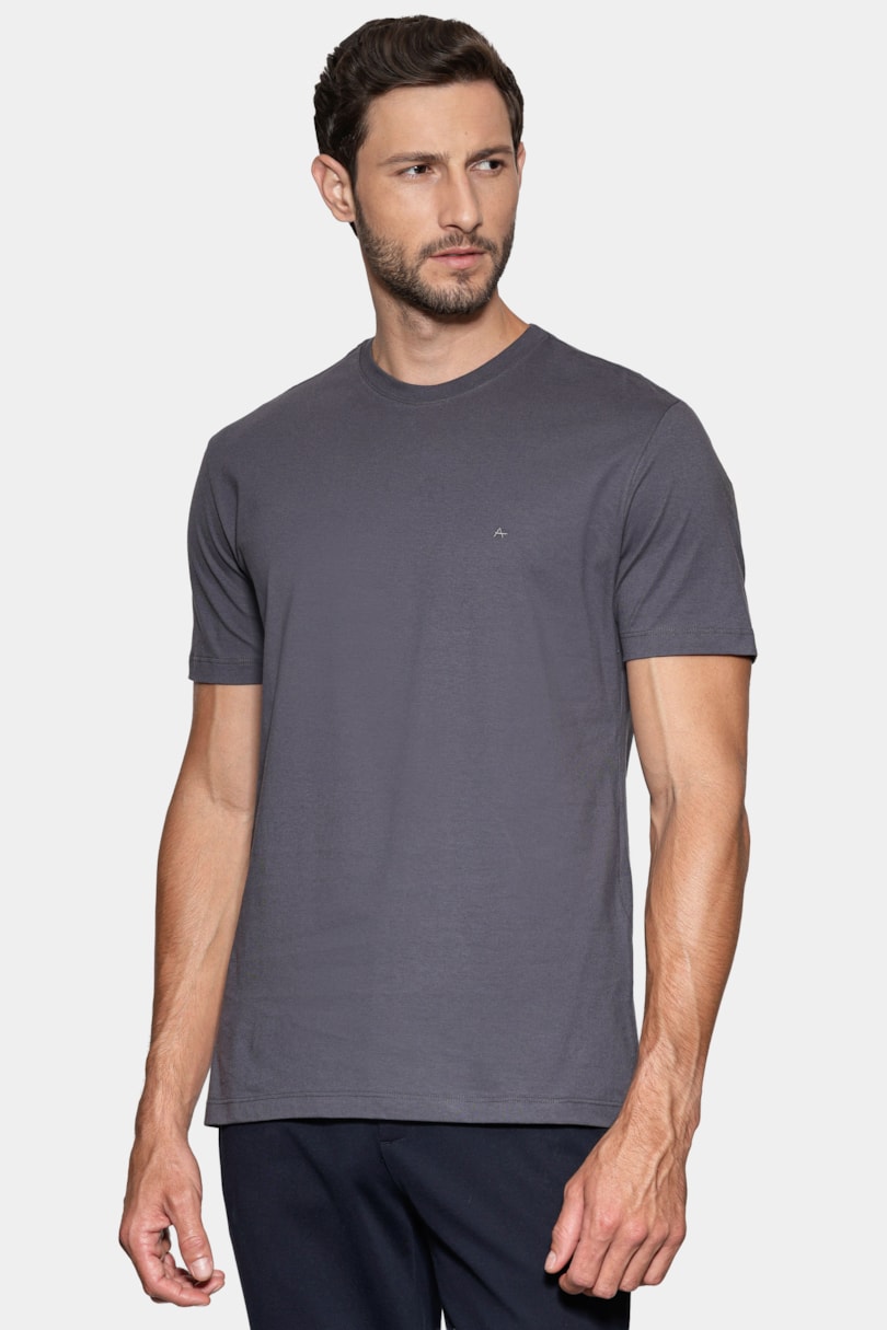 Camiseta Manga Curta Básica Antracite 117