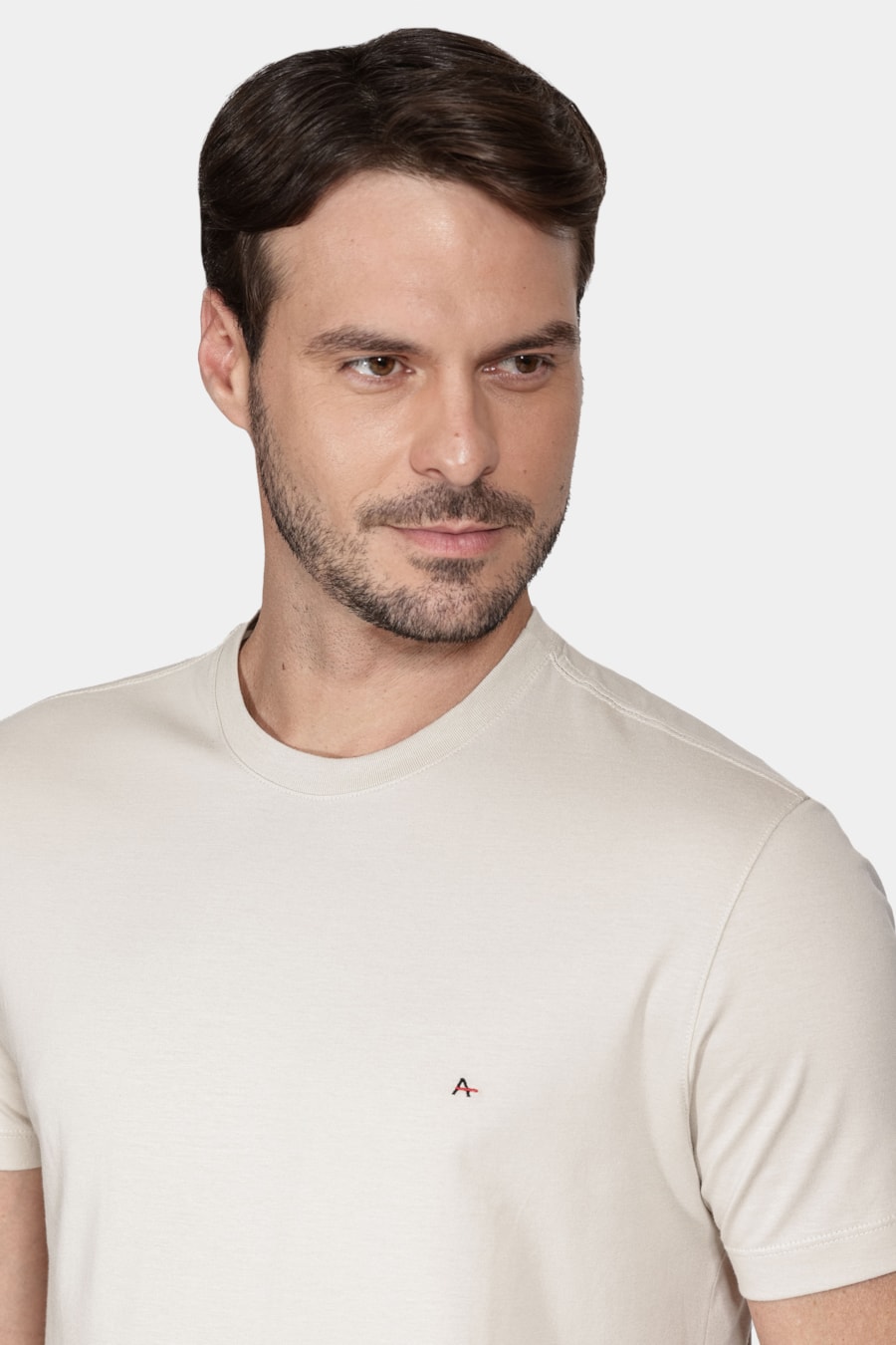 Camiseta Manga Curta Básica Areia — foto 3 de 5