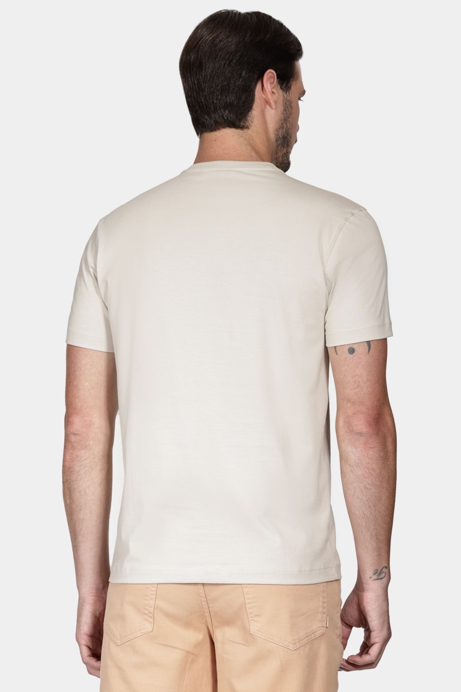 Camiseta Manga Curta Básica Areia — foto 4 de 5