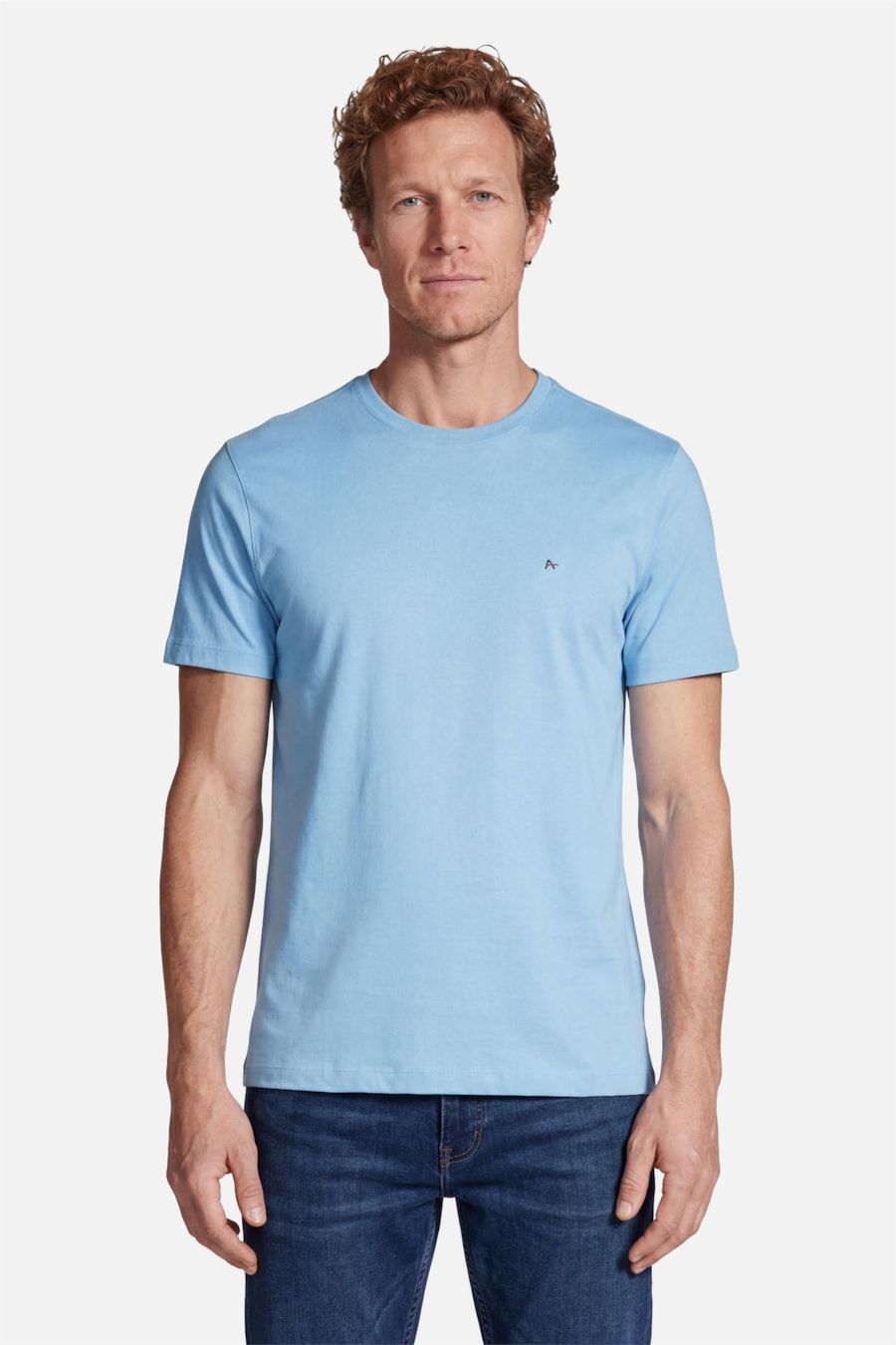 Camiseta Manga Curta Básica Azul Ciano — foto 1 de 5