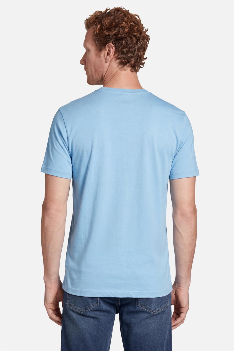 Camiseta Manga Curta Básica Azul Ciano — foto 4 de 5