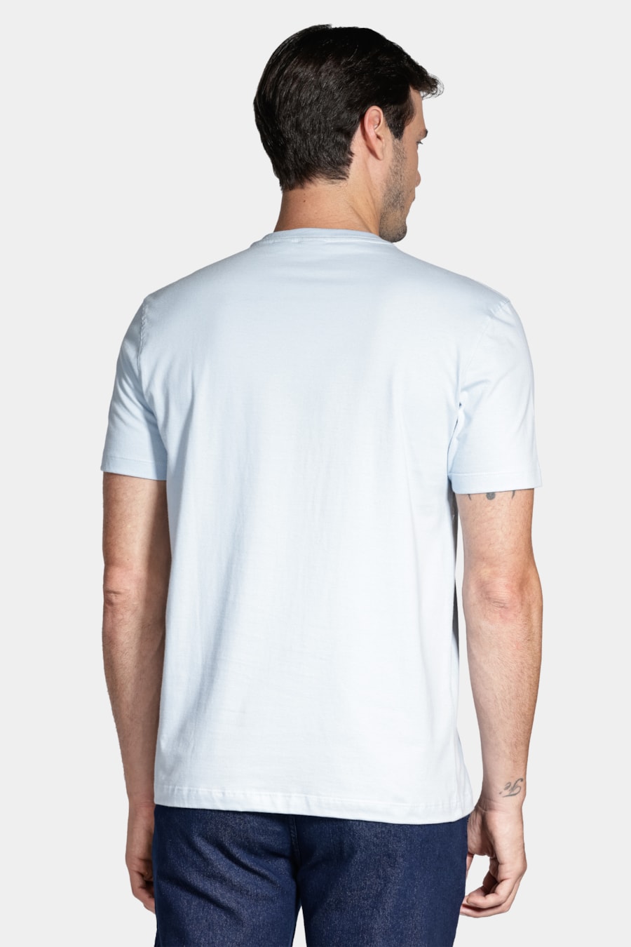 Camiseta Manga Curta Básica Azul Pastel — foto 4 de 4