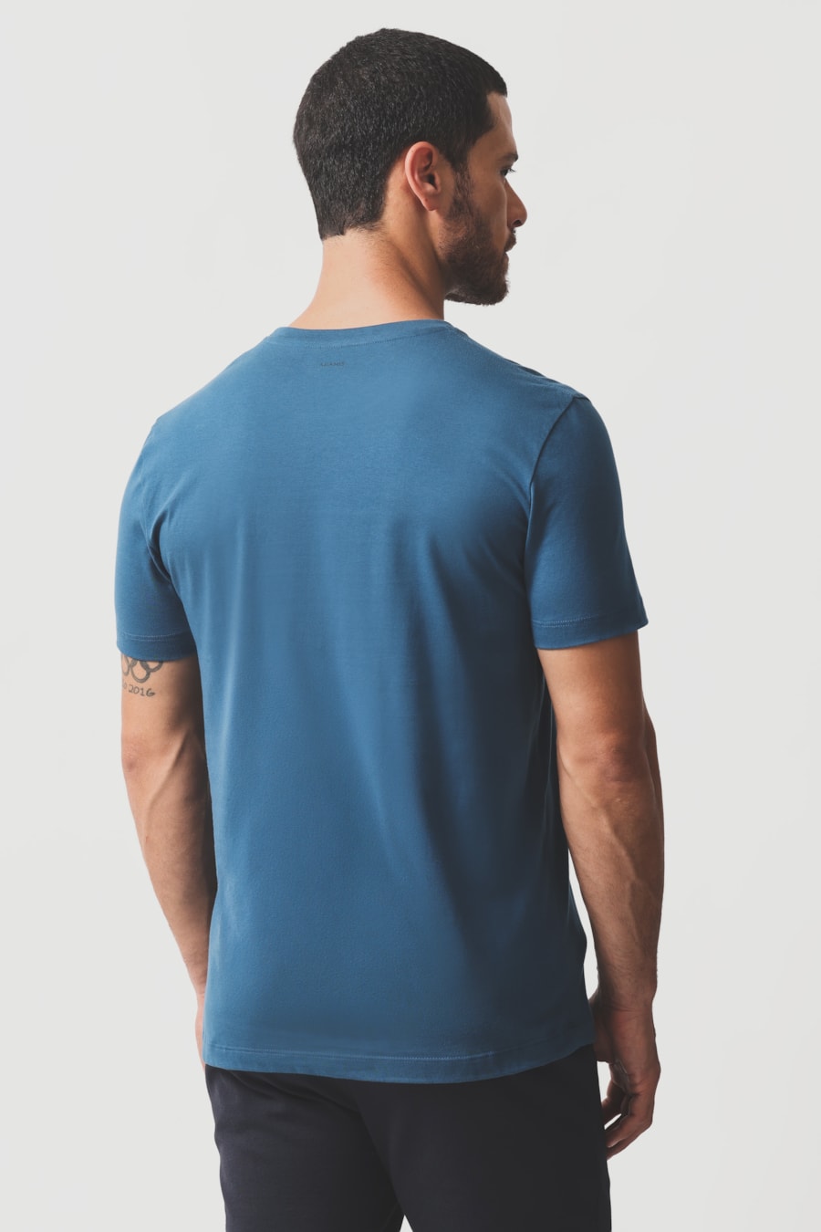 Camiseta Manga Curta Básica Azul Petroleo 115 — foto 4 de 6