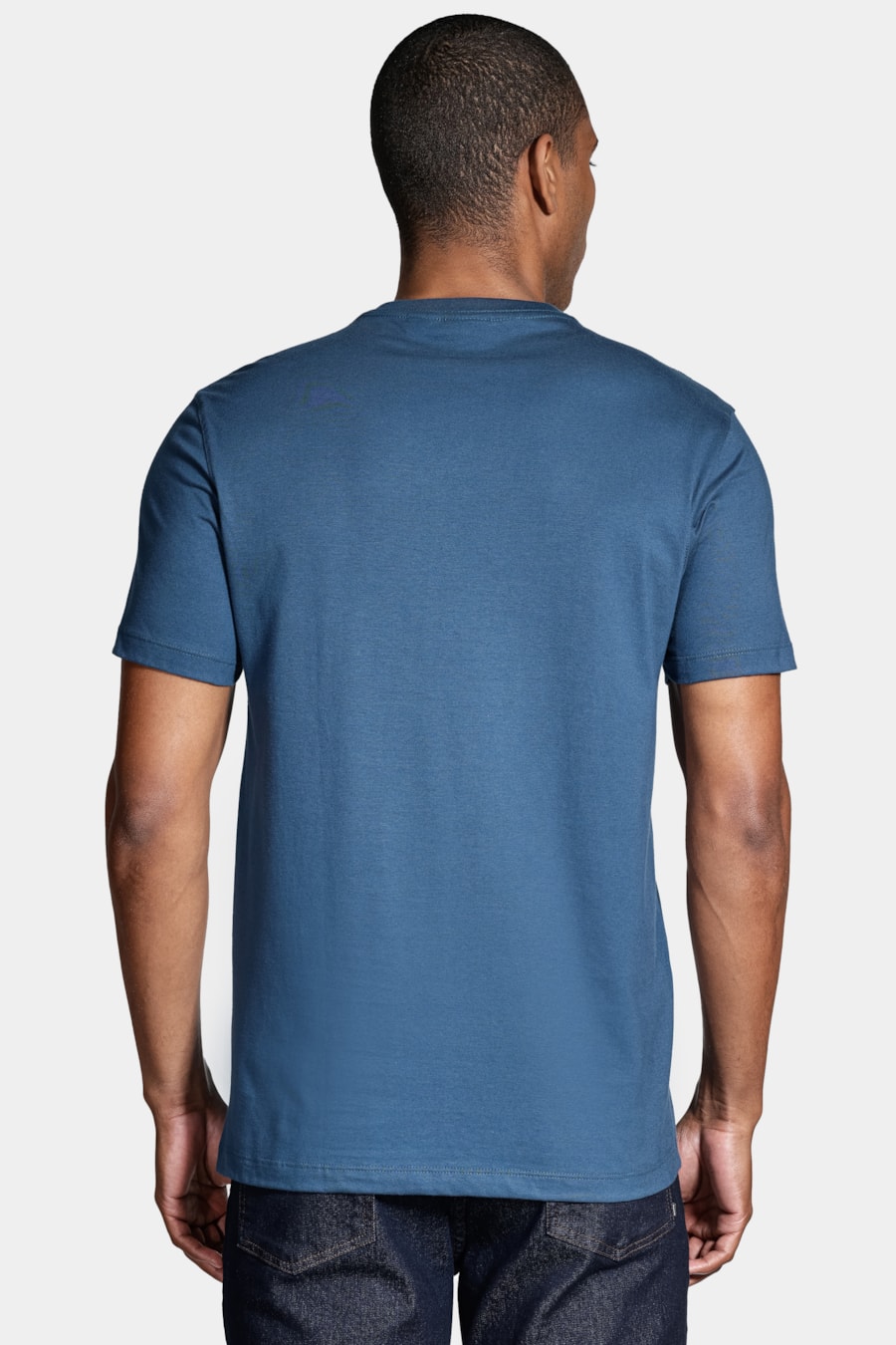 Camiseta Manga Curta Básica Azul Petroleo — foto 4 de 4