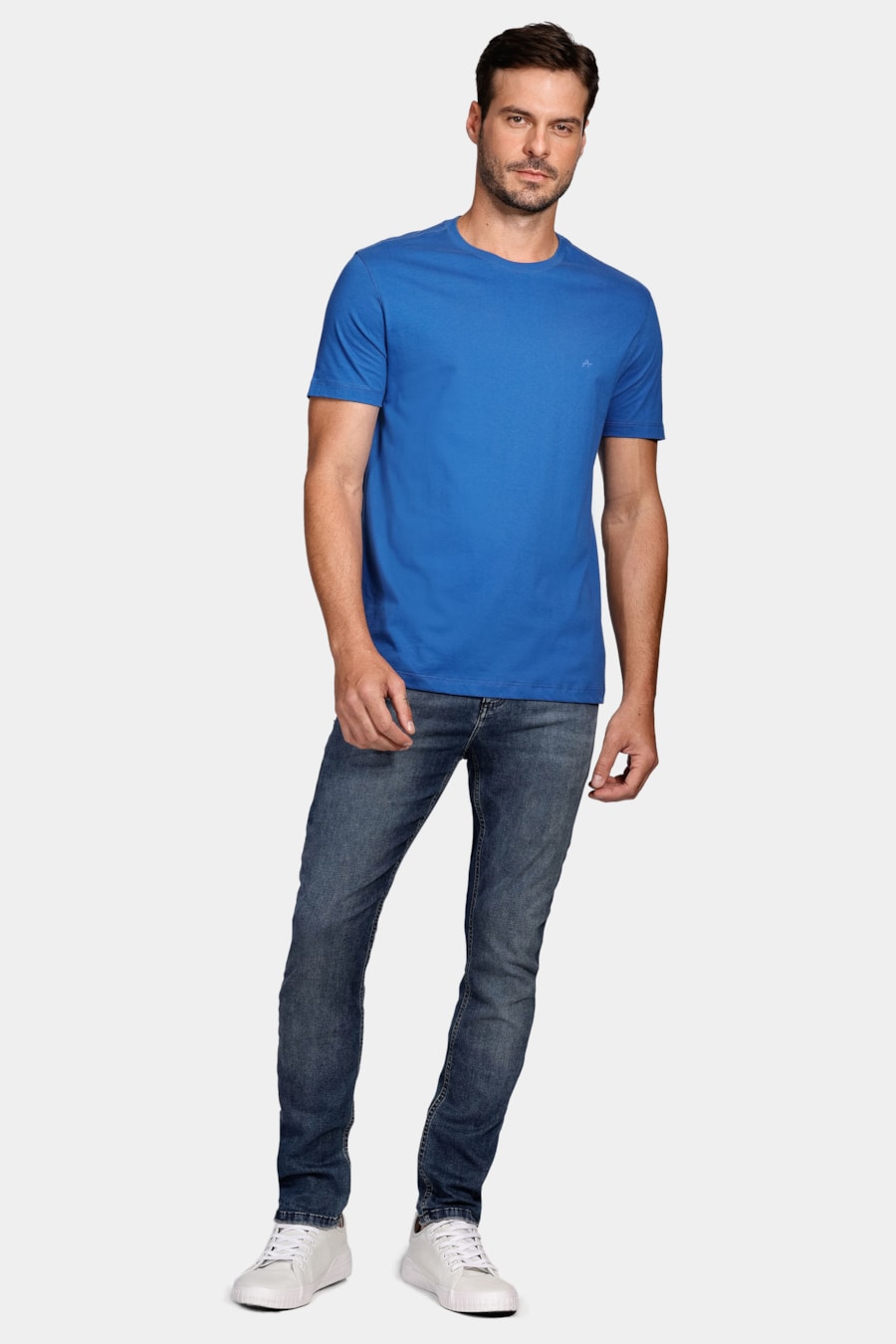 Camiseta Manga Curta Básica Azul Royal — foto 2 de 5