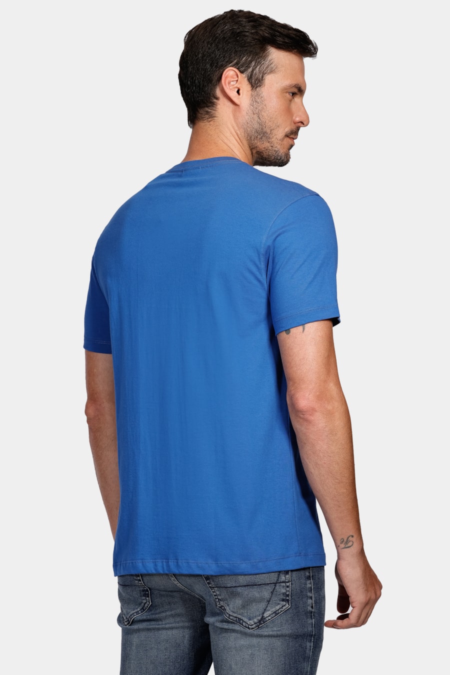 Camiseta Manga Curta Básica Azul Royal — foto 4 de 5