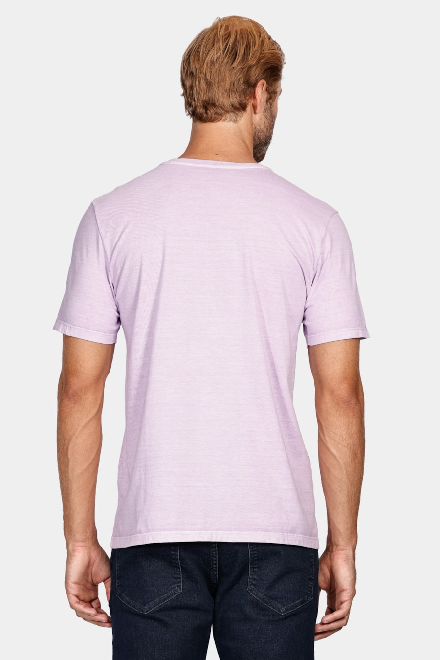 Camiseta Manga Curta Básica Bordado Lilás — foto 4 de 4