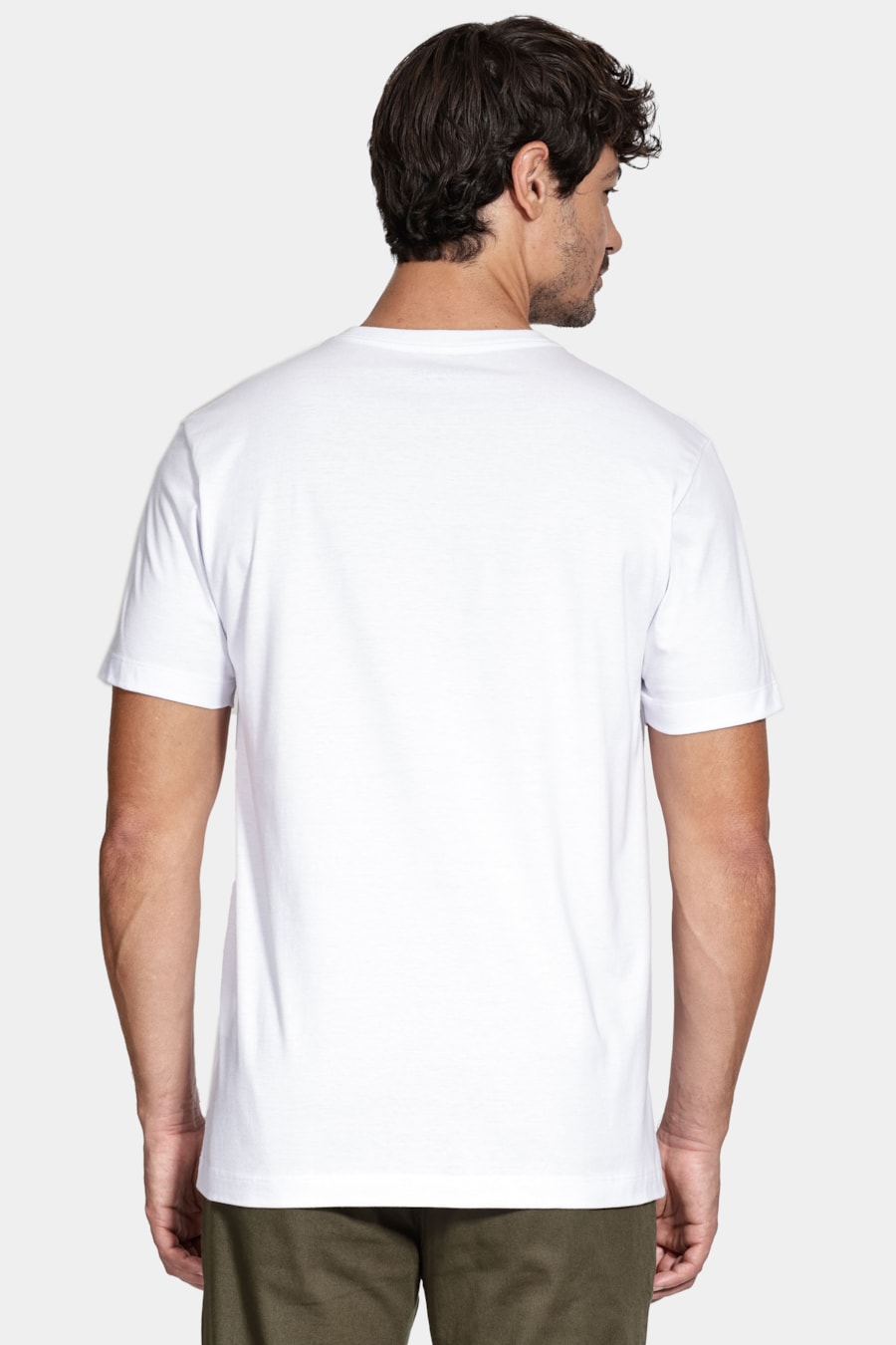 Camiseta Manga Curta Basica Branco — foto 4 de 6