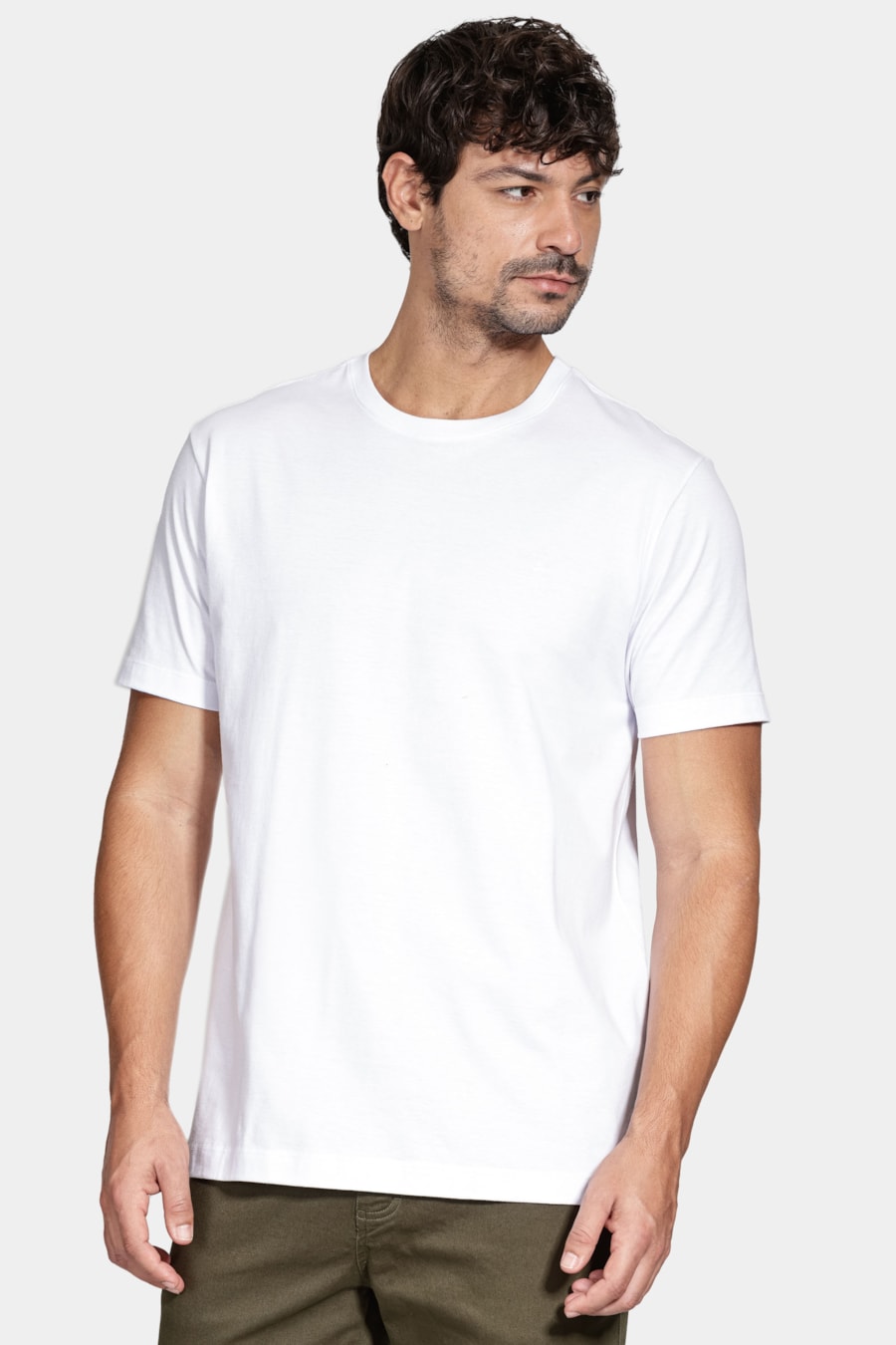 Camiseta Manga Curta Basica Branco — foto 1 de 6