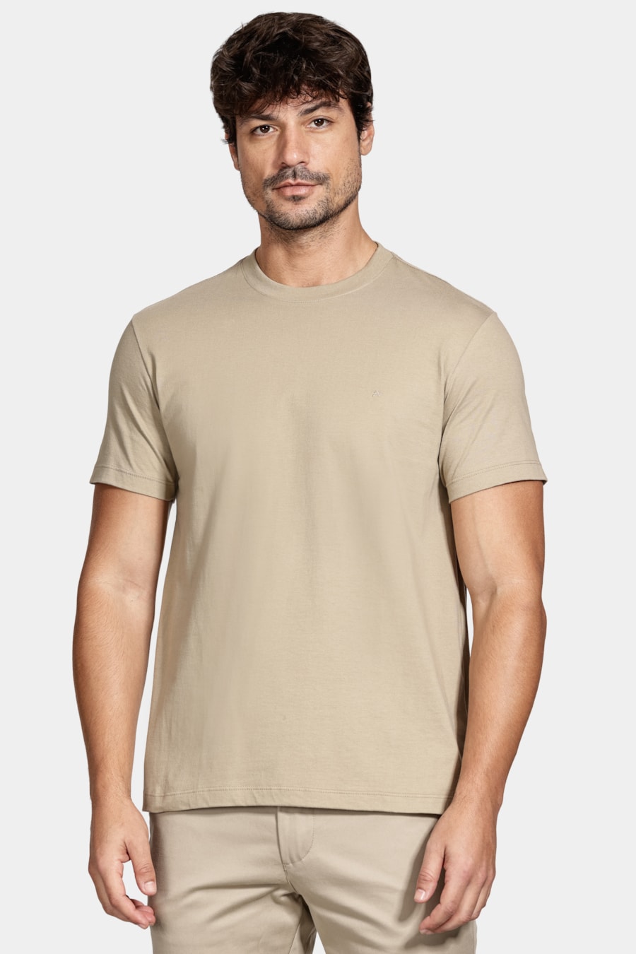 Camiseta Manga Curta Básica Caqui 116 — foto 1 de 5