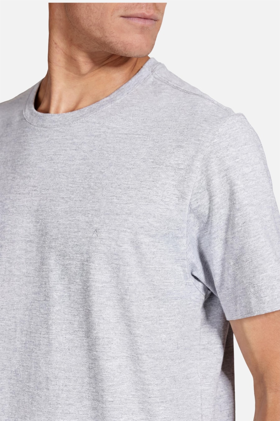 Camiseta Manga Curta Básica Cinza Mescla — foto 3 de 5