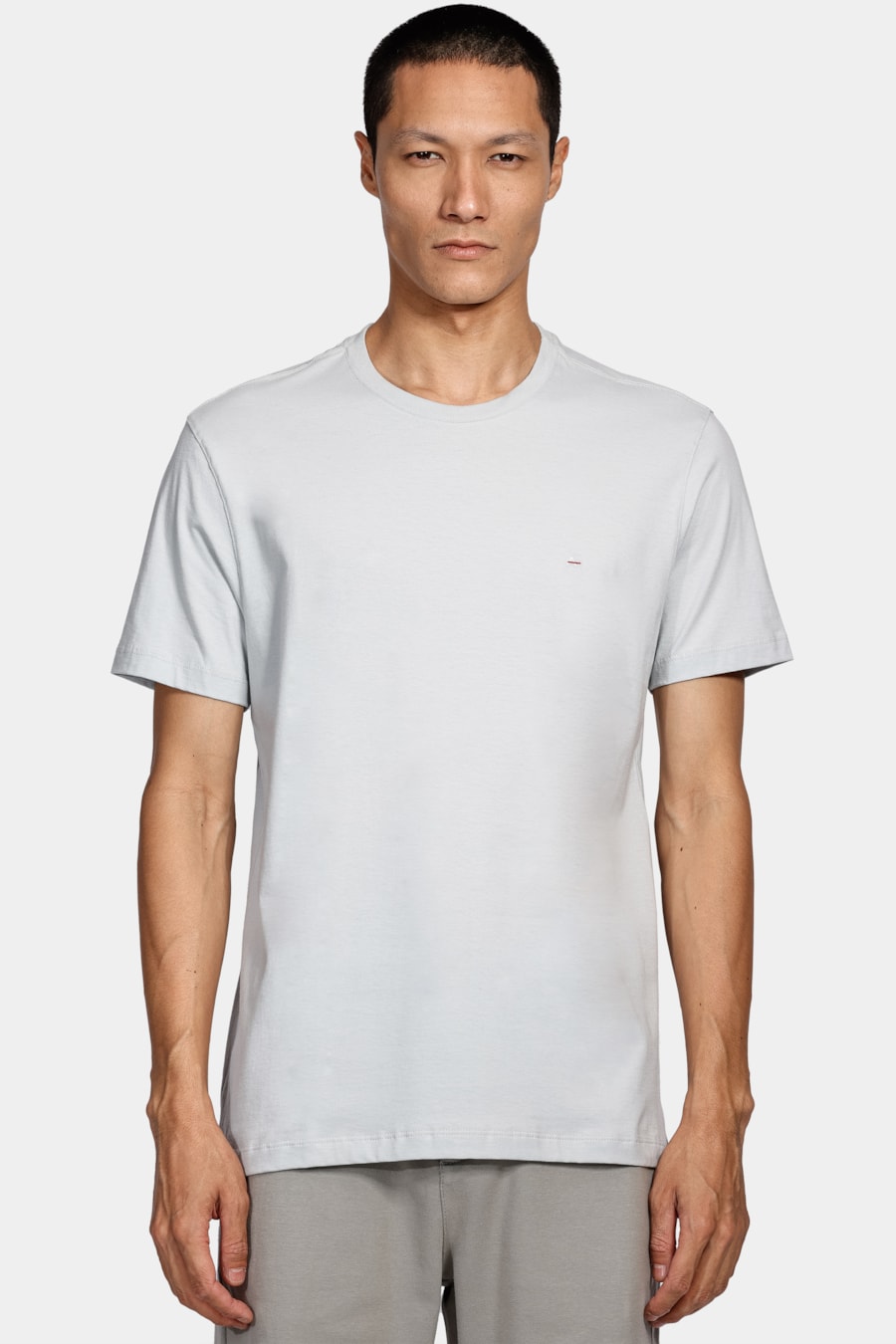 Camiseta Manga Curta Básica Cinza Prata — foto 1 de 4