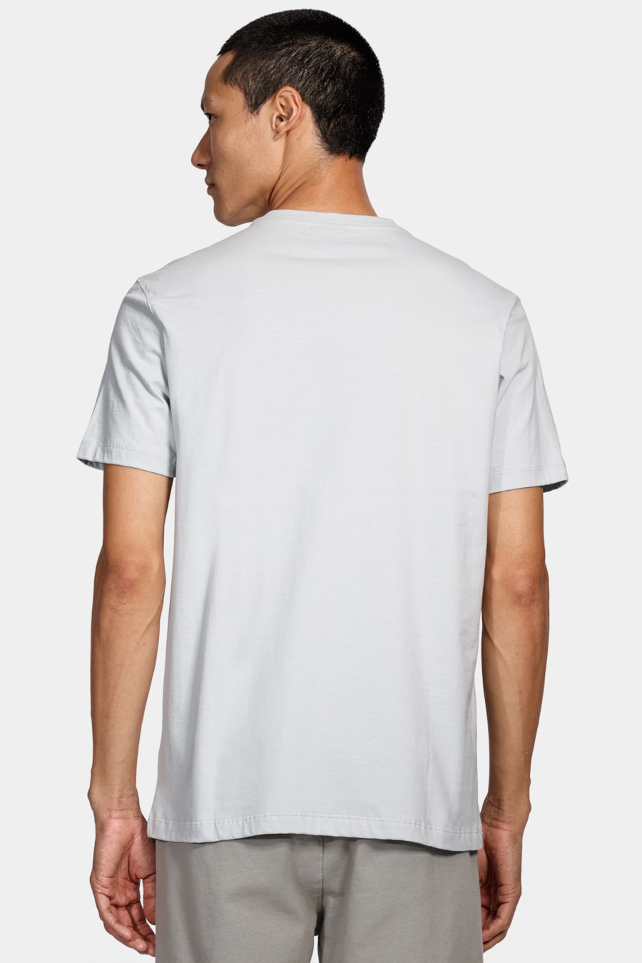 Camiseta Manga Curta Básica Cinza Prata — foto 4 de 4