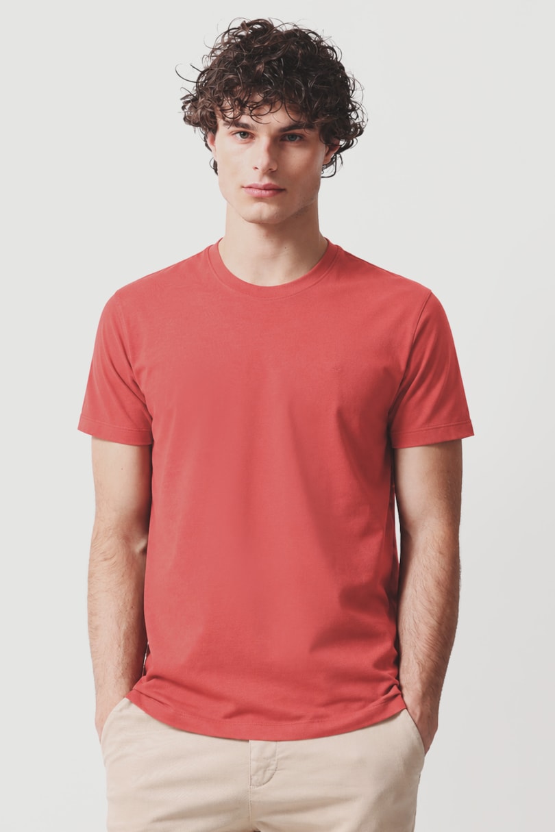 Camiseta Manga Curta Básica Comfort+ Argila 118
