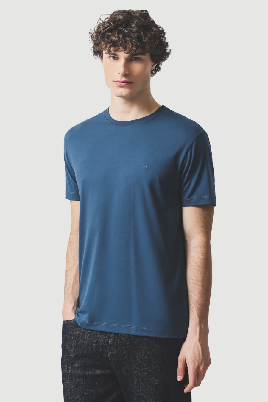 Camiseta Manga Curta Básica Comfort+ Azul Petroleo 115 — foto 1 de 5