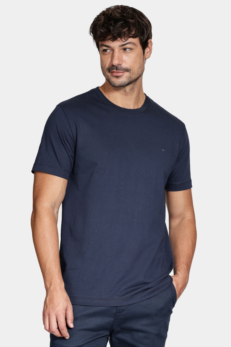 Camiseta Manga Curta Basica Marinho — foto 1 de 5