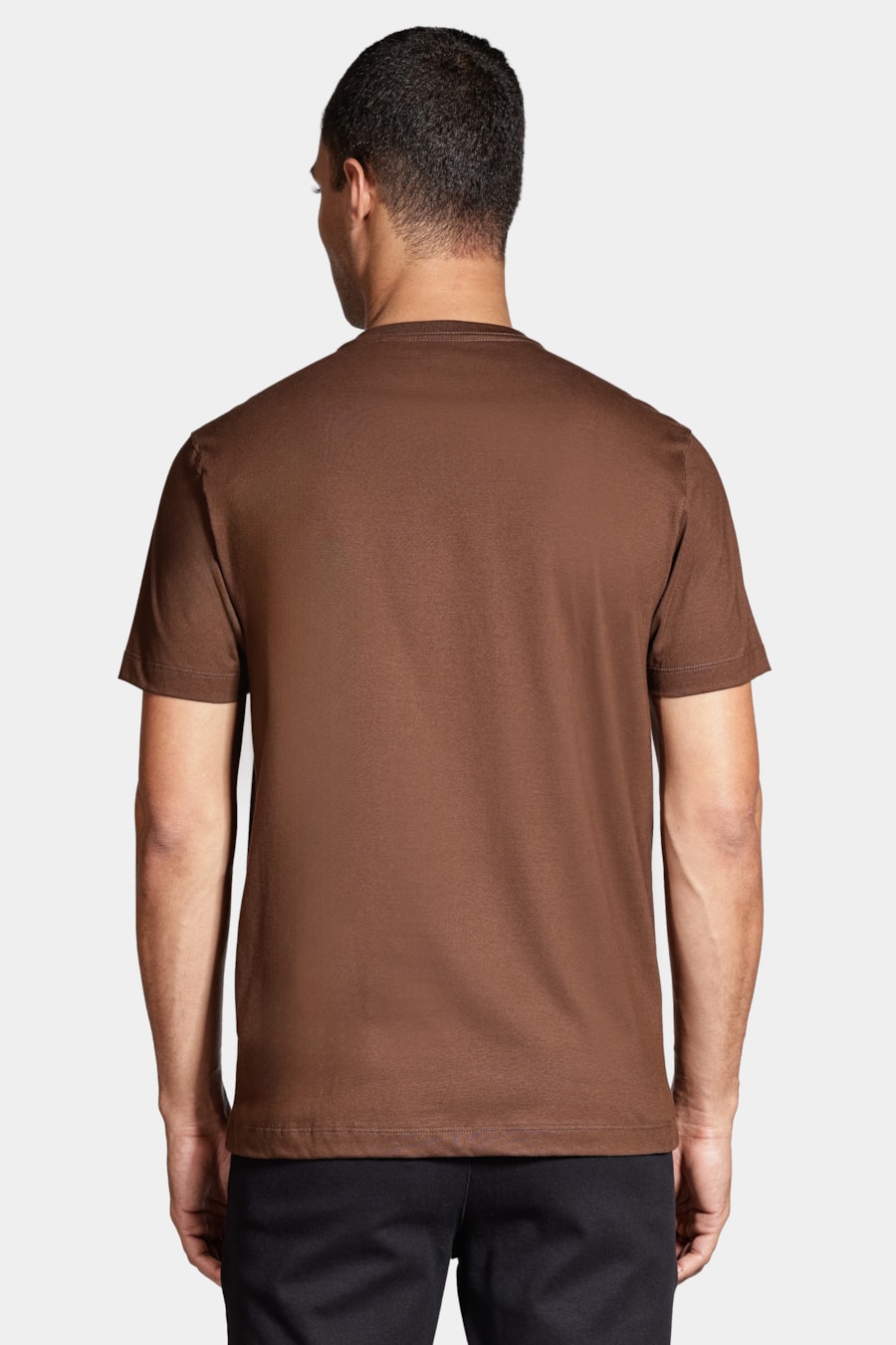 Camiseta Manga Curta Básica Marrom Chocolate — foto 4 de 4